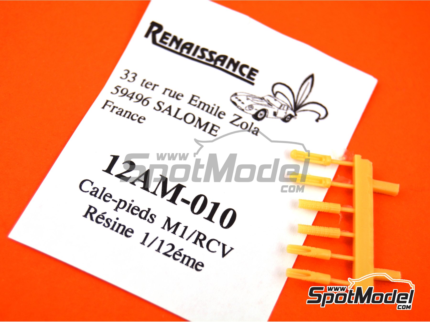 Image 1: Yamaha YZR-M1 - Honda RCV | Footpeg in 1/12 scale manufactured by Renaissance Models (ref.&nbsp;12AM-010)