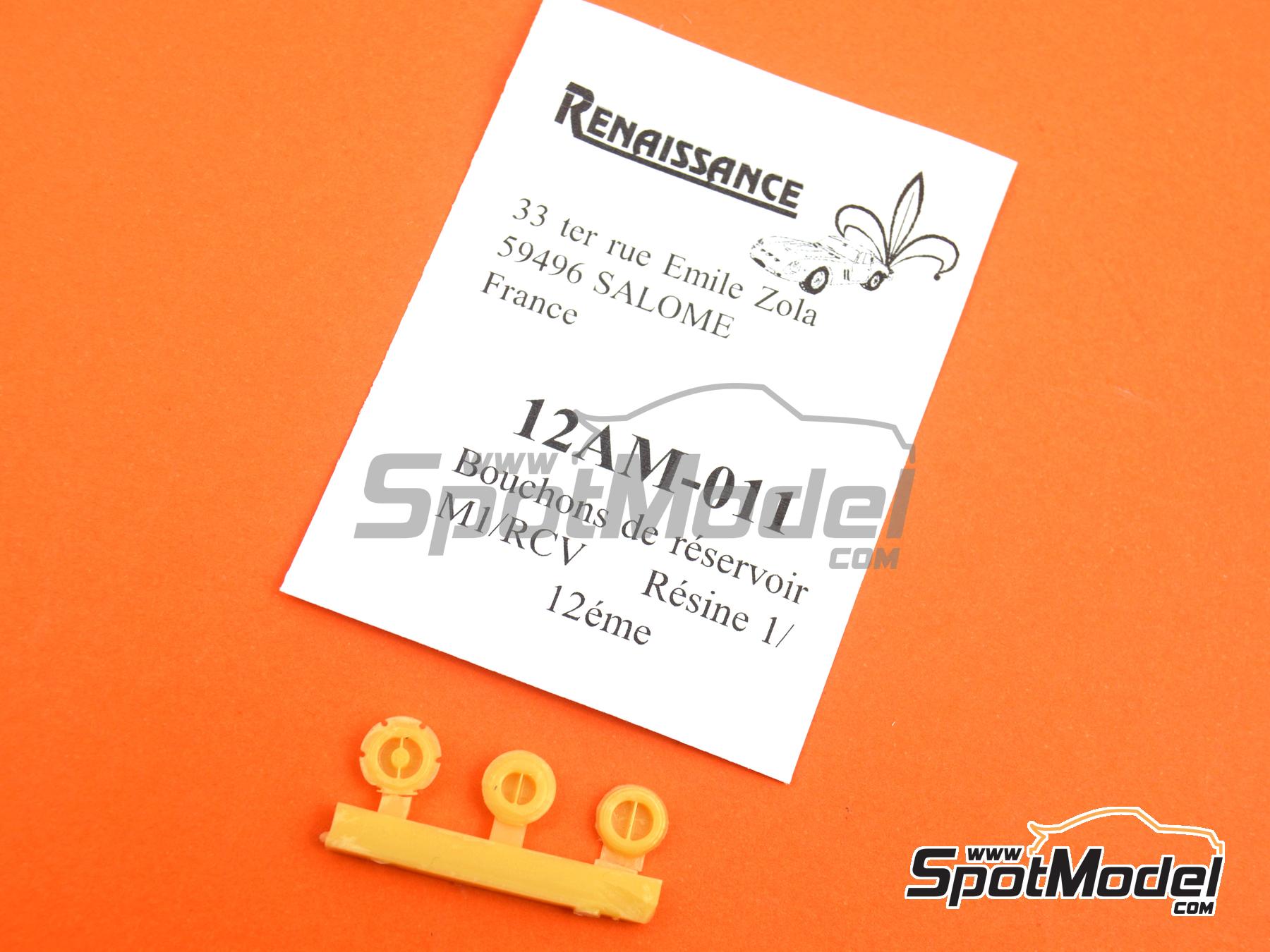 Image 3: Ducati Desmosedici G3 / Yamaha YZR-M1 / Honda RCV | Petrol Caps in 1/12 scale manufactured by Renaissance Models (ref.&nbsp;12AM-011)
