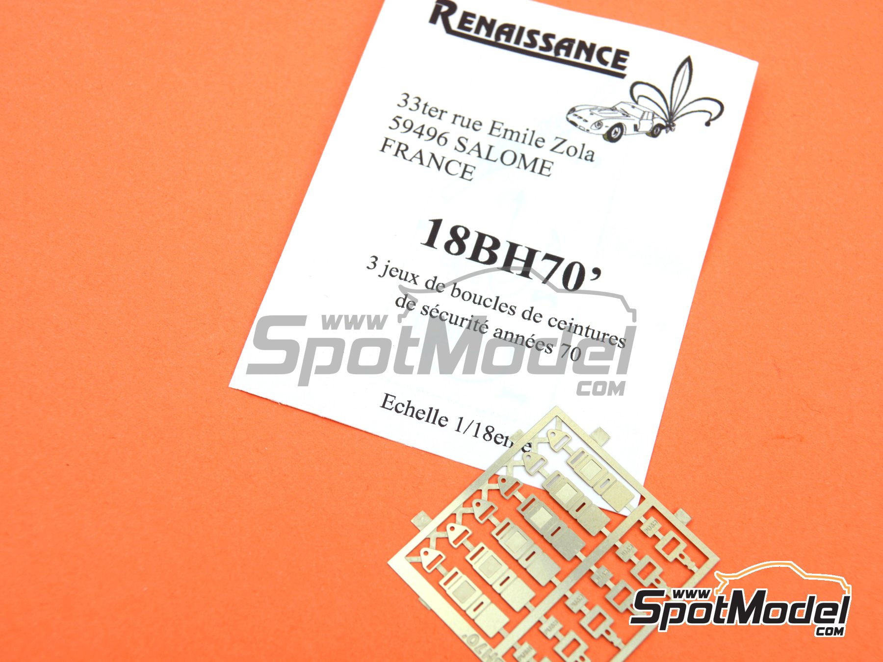 Image 3: Seatbelts 70s | Seatbelts in 1/18 scale manufactured by Renaissance Models (ref.&nbsp;18BH70)