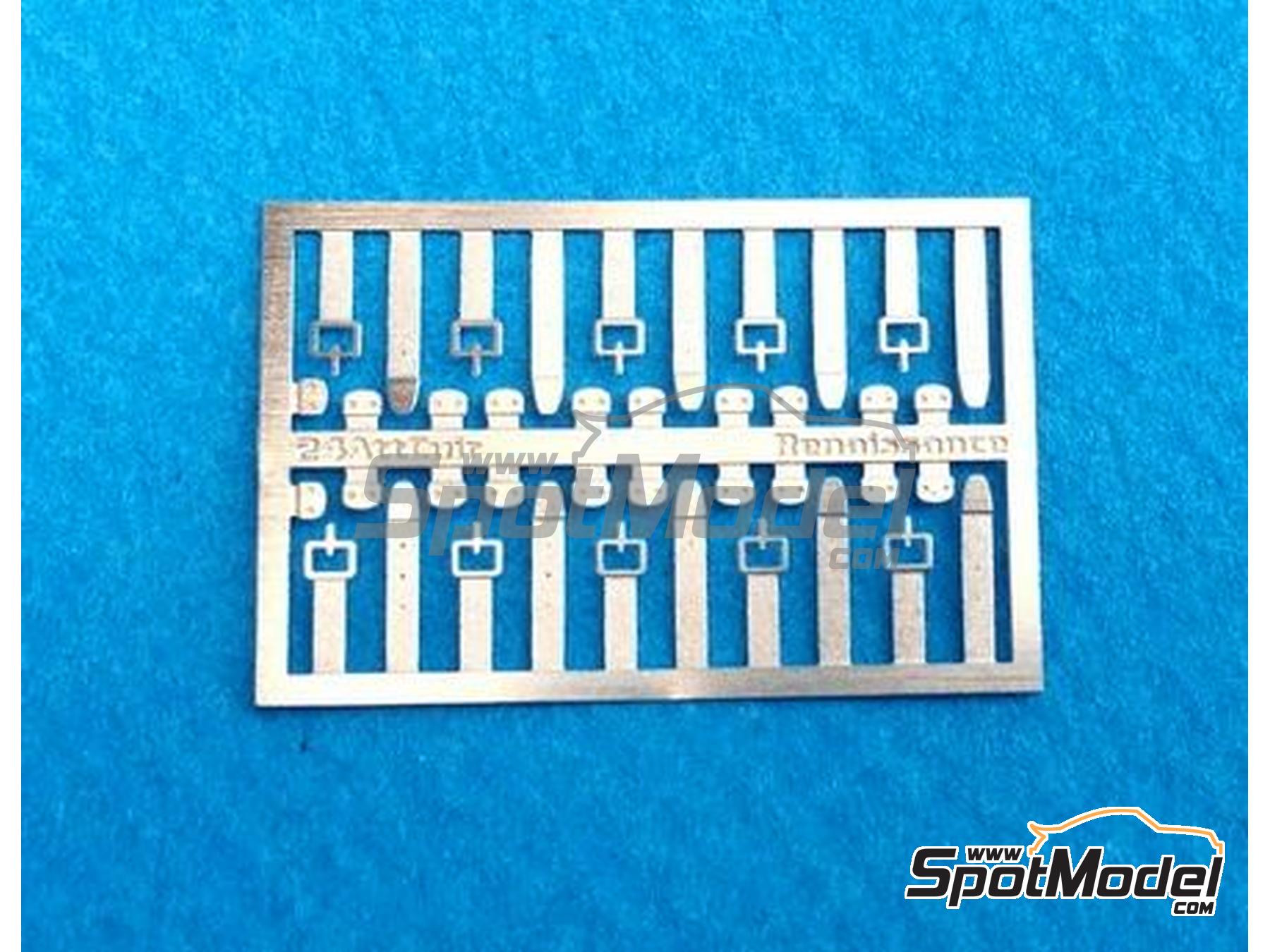 Renaissance Models 24ATTCUIR: Bonnet pins 1/24 scale - Bonnet fasteners ...