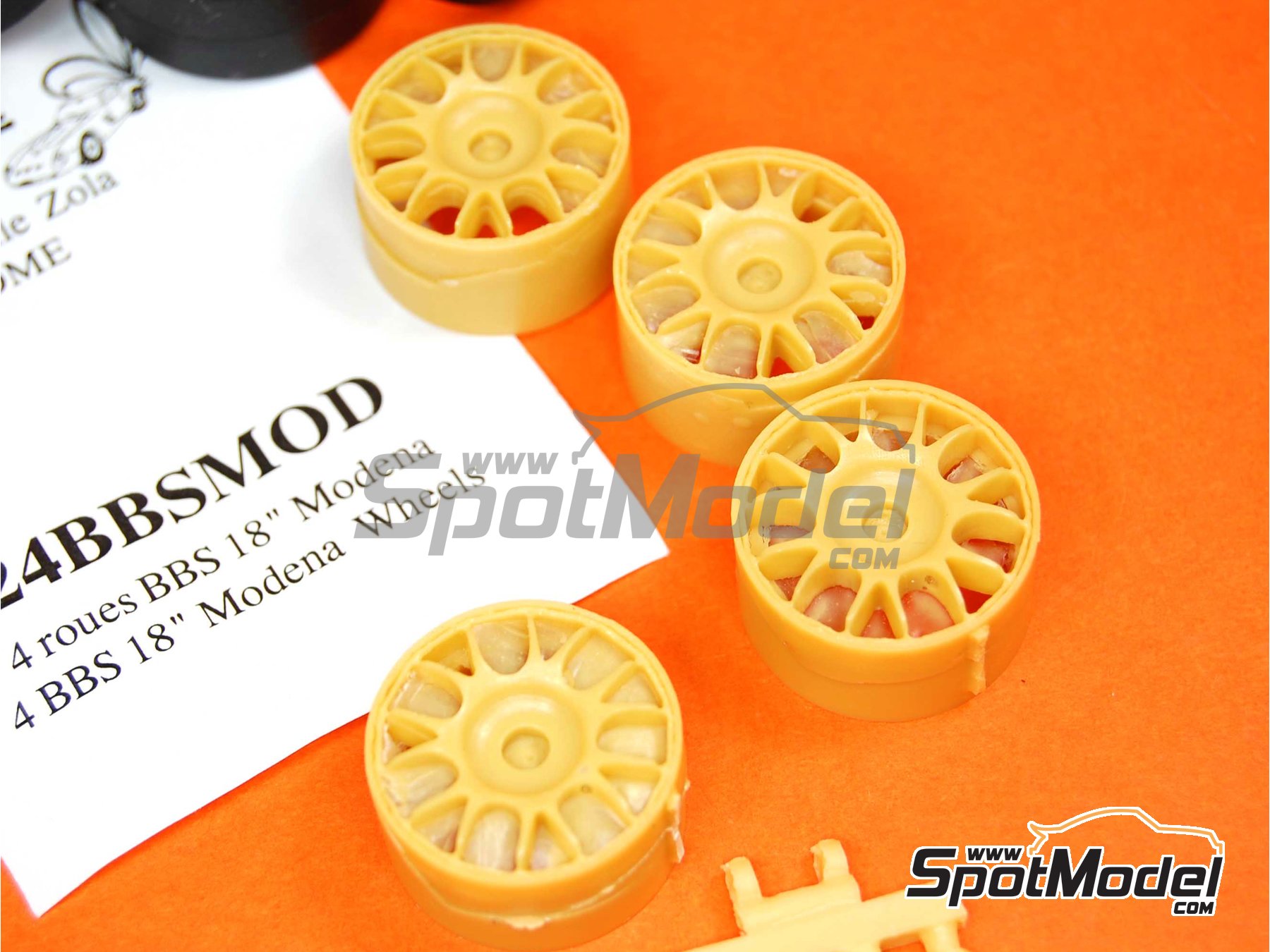 Image 3: BBS 18 pulgadas -  2001 | Set de llantas y neumáticos en escala 1/24 fabricado por Renaissance Models (ref. 24BBSMOD)