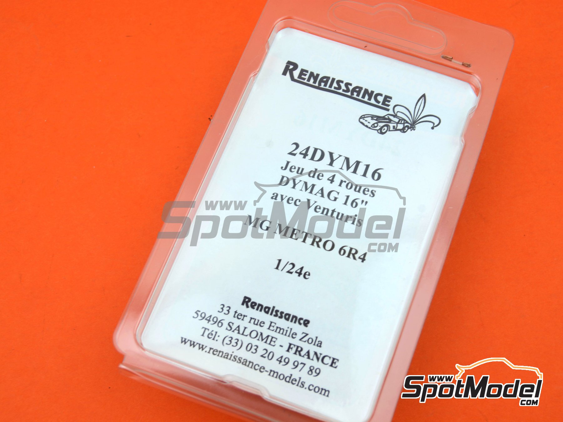 Image 7: Dymag 16 inches with venturis and slicks | Tarmac conversion set in 1/24 scale manufactured by Renaissance Models (ref.&nbsp;24DYM16)