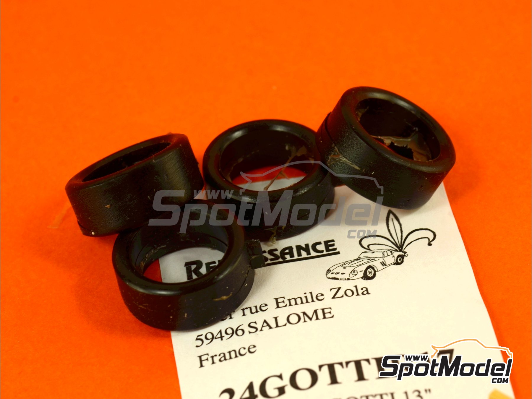 Image 3: Gotti R17 13 pulgadas | Set de llantas y neumáticos en escala 1/24 fabricado por Renaissance Models (ref. 24GOTTIR17)