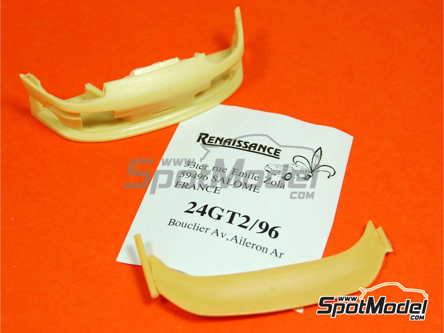 Image 1: Porsche 911 993 GT2 - Spoiler y aleron -  1996 | Transkit en escala 1/24 fabricado por Renaissance Models (ref. 24GT2-96)