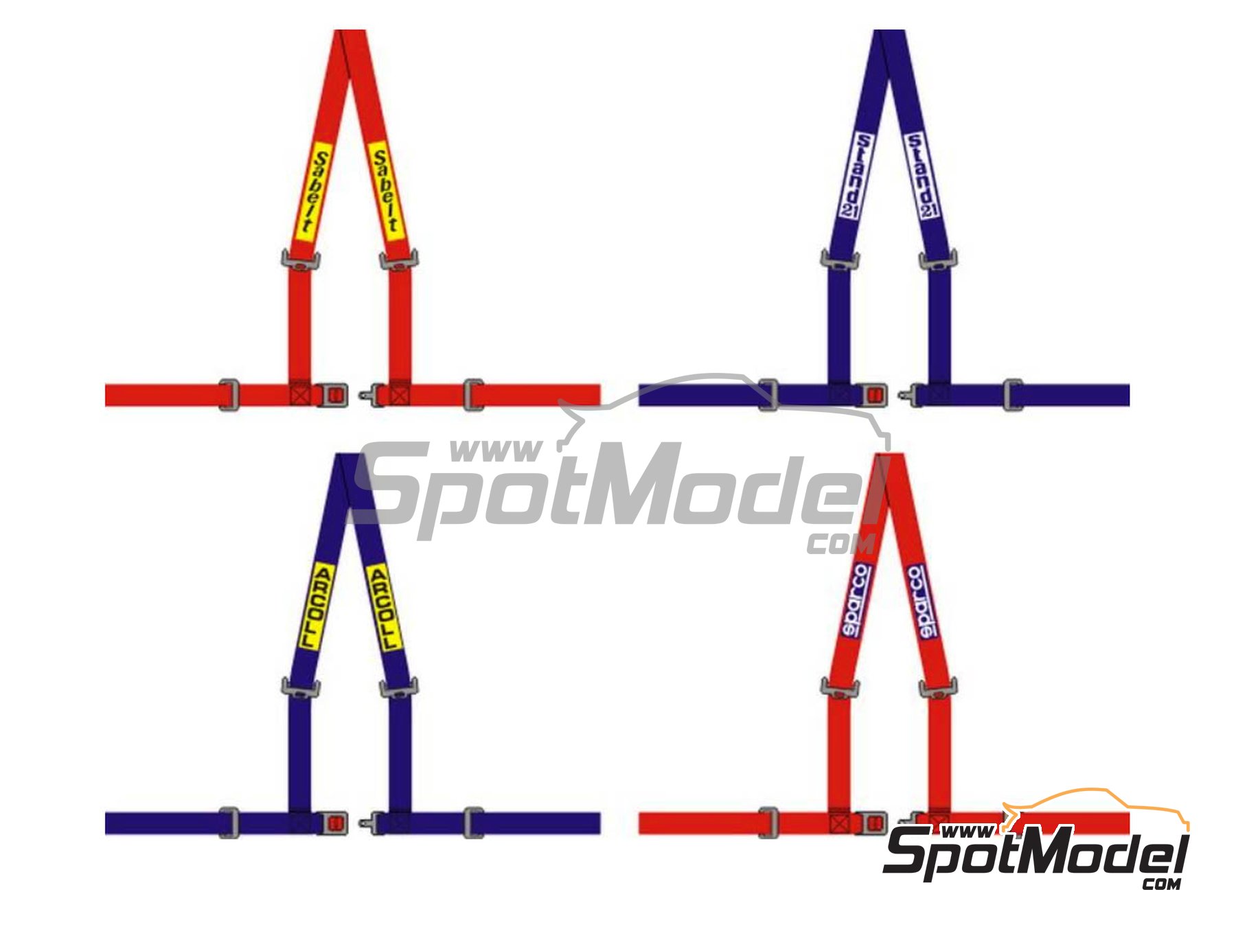 Image 1: Cierres de arnes | Cinturones en escala 1/24 fabricado por Renaissance Models (ref. 24HARDEC2)