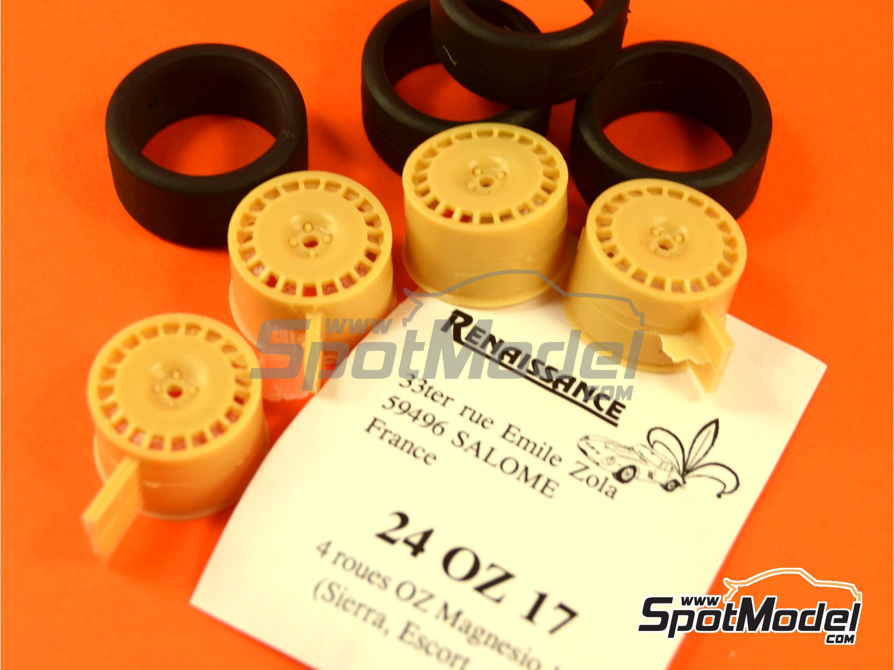 Image 5: OZ 17 inches | Rims and tyres set in 1/24 scale manufactured by Renaissance Models (ref.&nbsp;24OZ17)