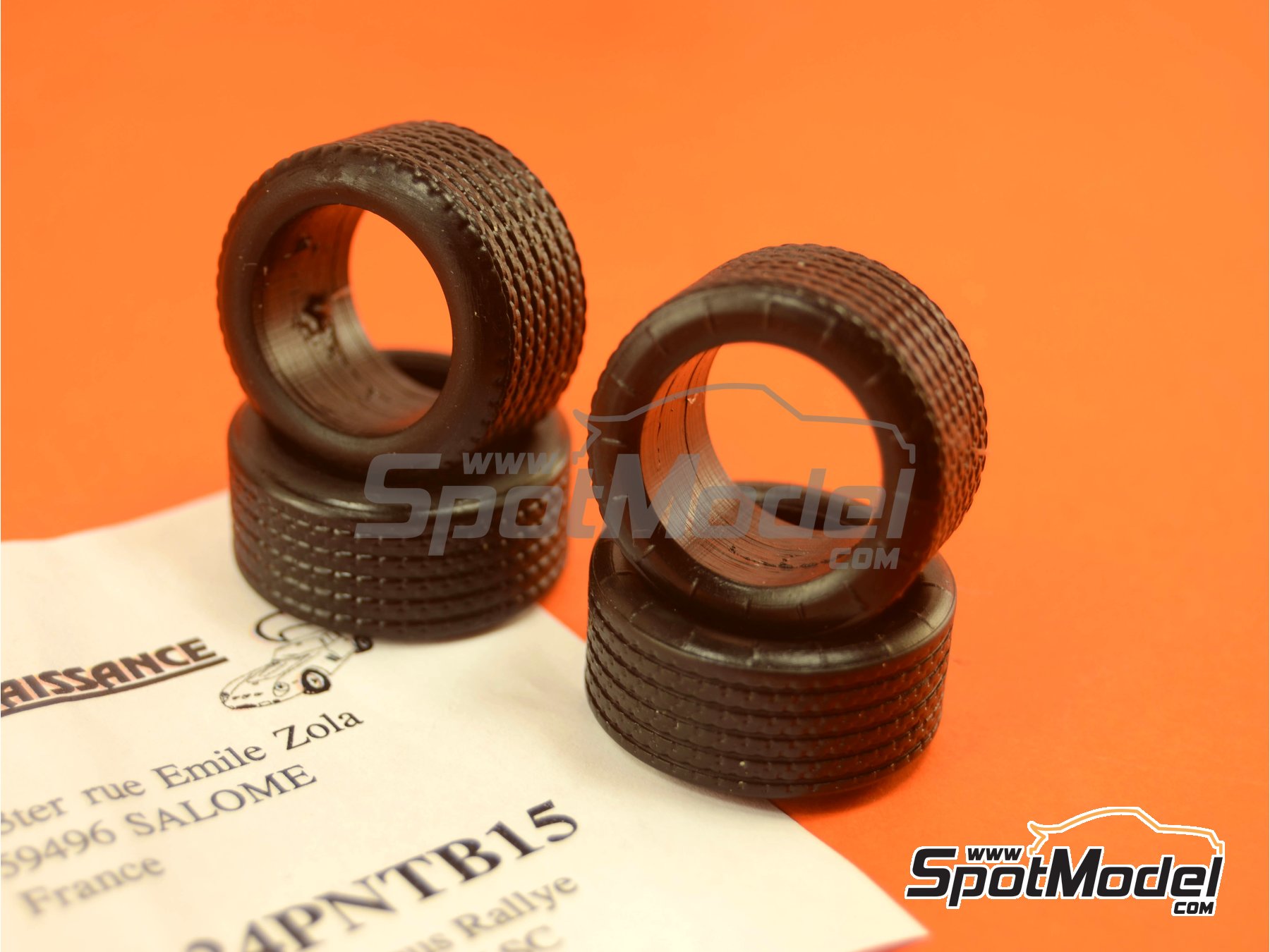 Image 1: Michelin TB15 rally 15 pulgadas | Neumáticos en escala 1/24 fabricado por Renaissance Models (ref. 24PNTB15)