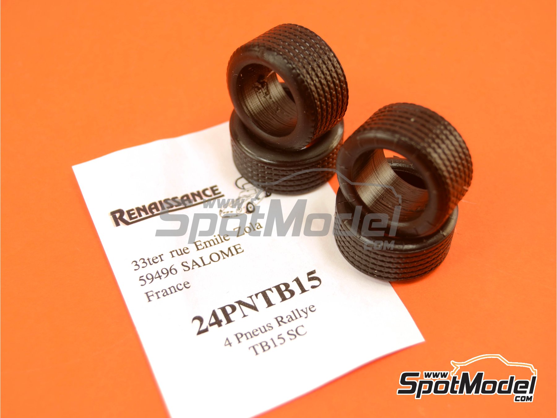 Image 3: Michelin TB15 rally 15 pulgadas | Neumáticos en escala 1/24 fabricado por Renaissance Models (ref. 24PNTB15)