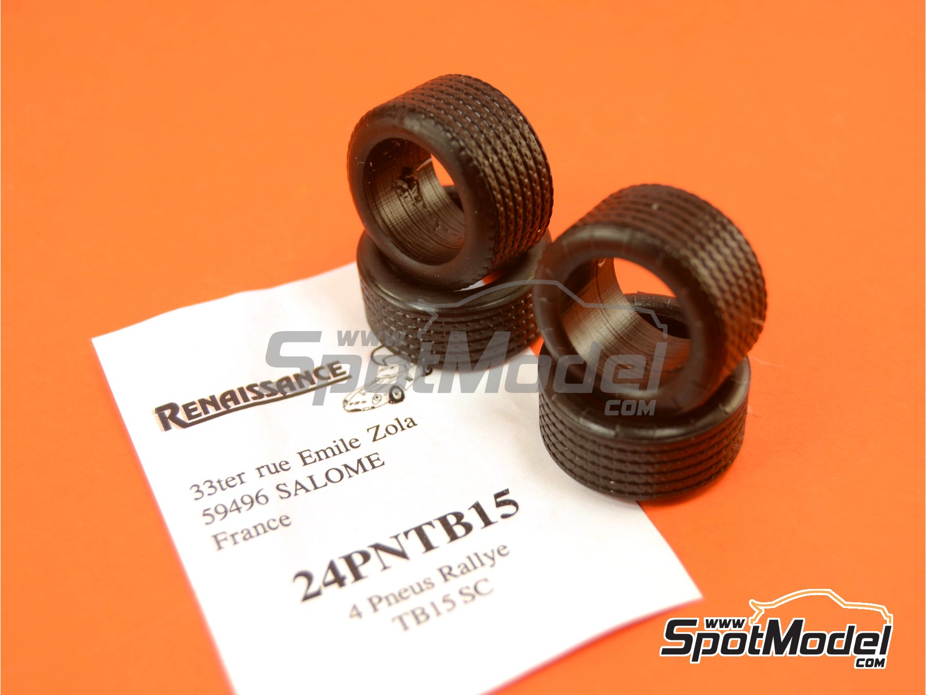 Image 4: Michelin TB15 rally 15 pulgadas | Neumáticos en escala 1/24 fabricado por Renaissance Models (ref. 24PNTB15)