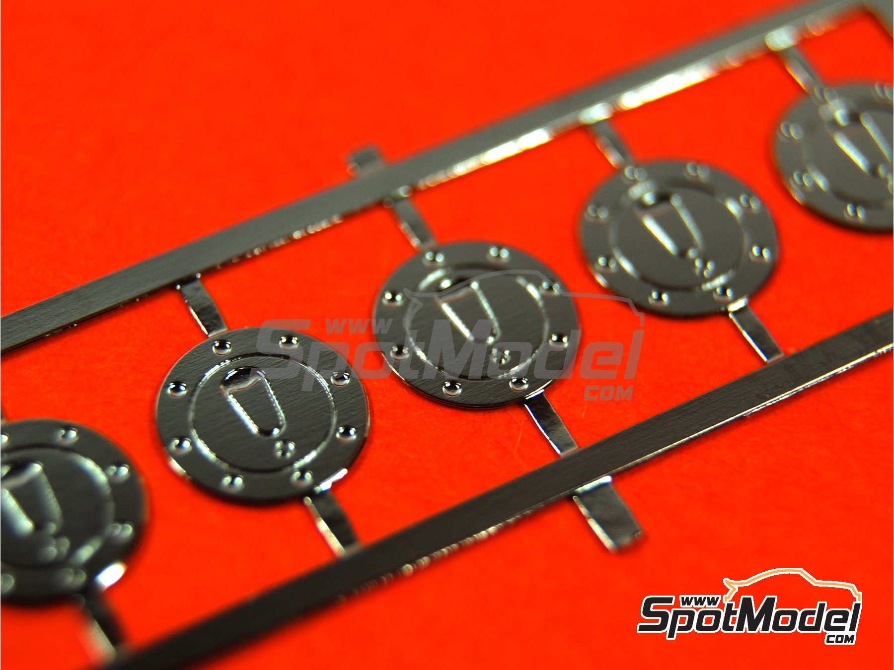 Image 2: Rally fuel fillers | Petrol Caps in 1/24 scale manufactured by Renaissance Models (ref. 24RFF)