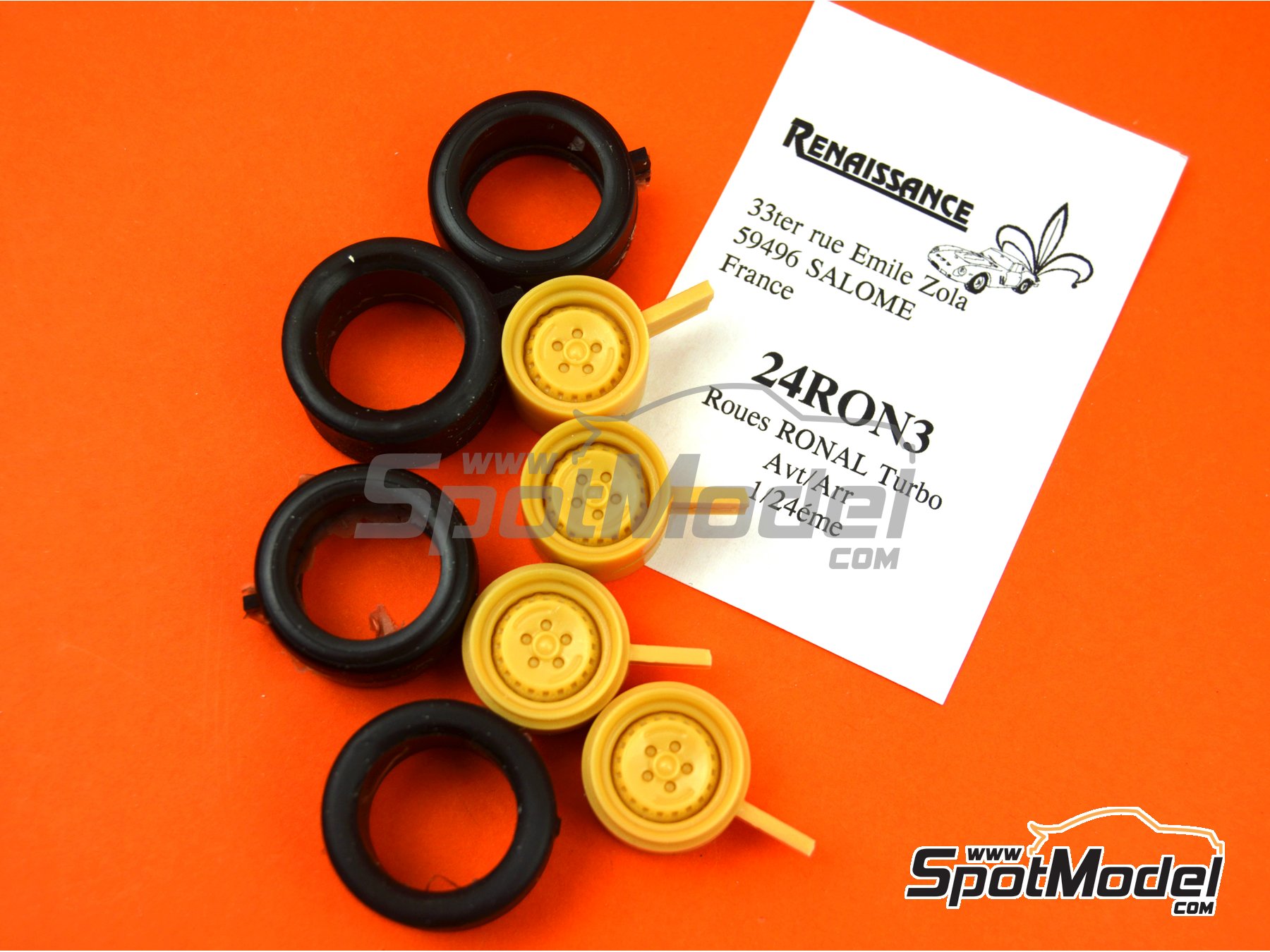 Image 2: Ronal Turbo con neum&aacute;ticos lisos | Set de llantas y neum&aacute;ticos en escala&nbsp;1/24 fabricado por Renaissance Models (ref.&nbsp;24RON3)