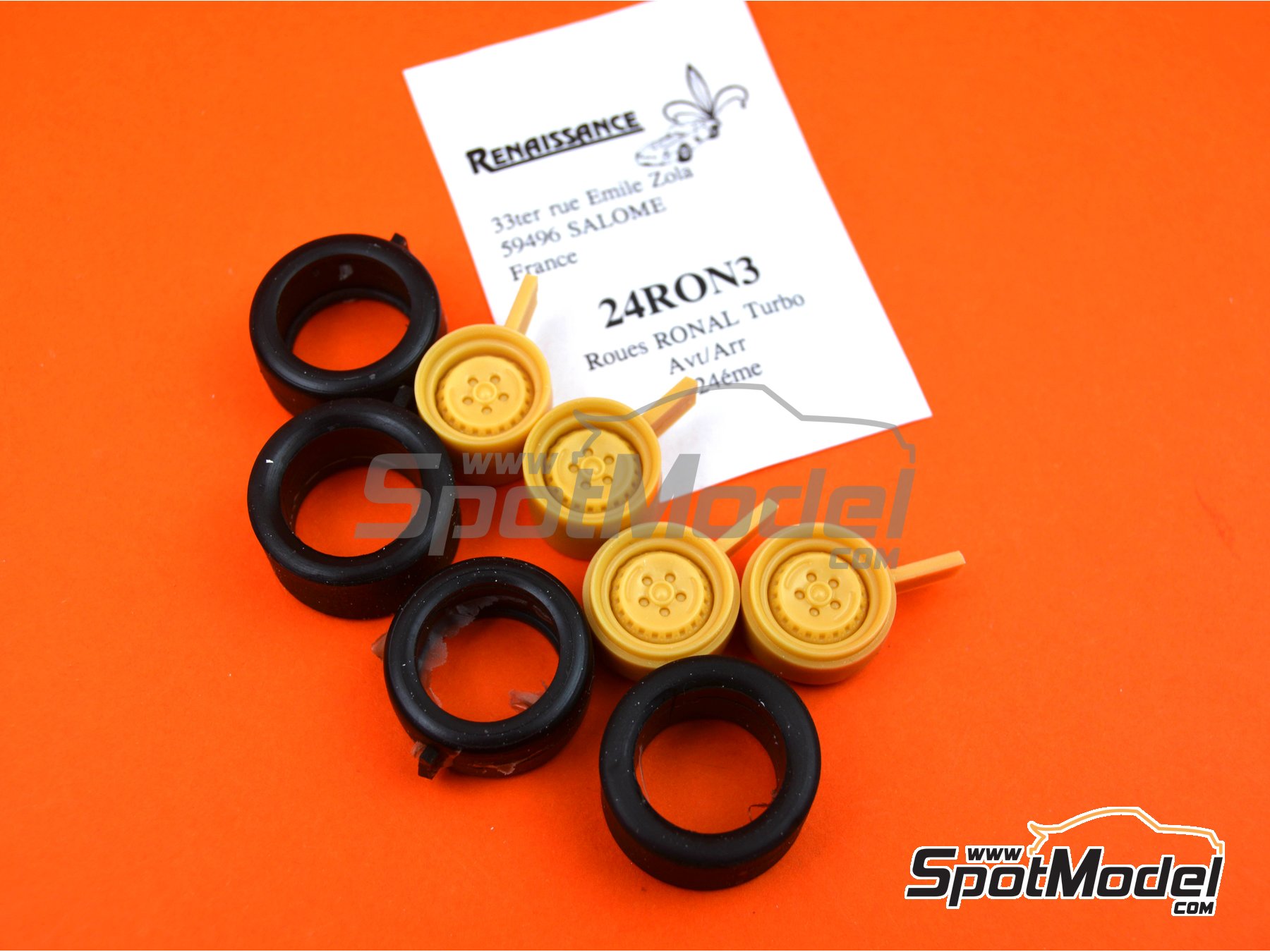 Image 5: Ronal Turbo con neum&aacute;ticos lisos | Set de llantas y neum&aacute;ticos en escala&nbsp;1/24 fabricado por Renaissance Models (ref.&nbsp;24RON3)
