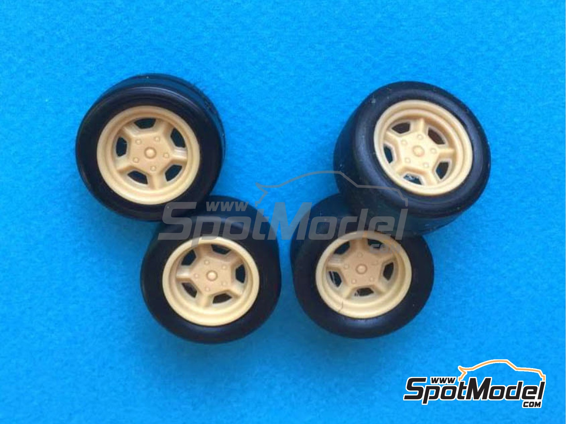 Image 1: Ronal with slicks | Rims and tyres set in 1/24 scale manufactured by Renaissance Models (ref.&nbsp;24RON4)