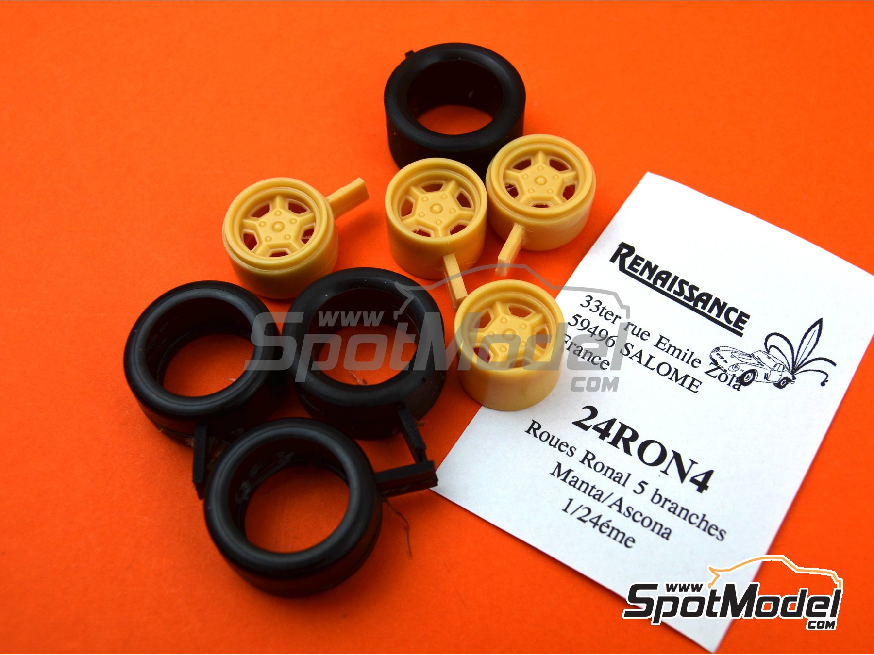 Image 2: Ronal with slicks | Rims and tyres set in 1/24 scale manufactured by Renaissance Models (ref.&nbsp;24RON4)