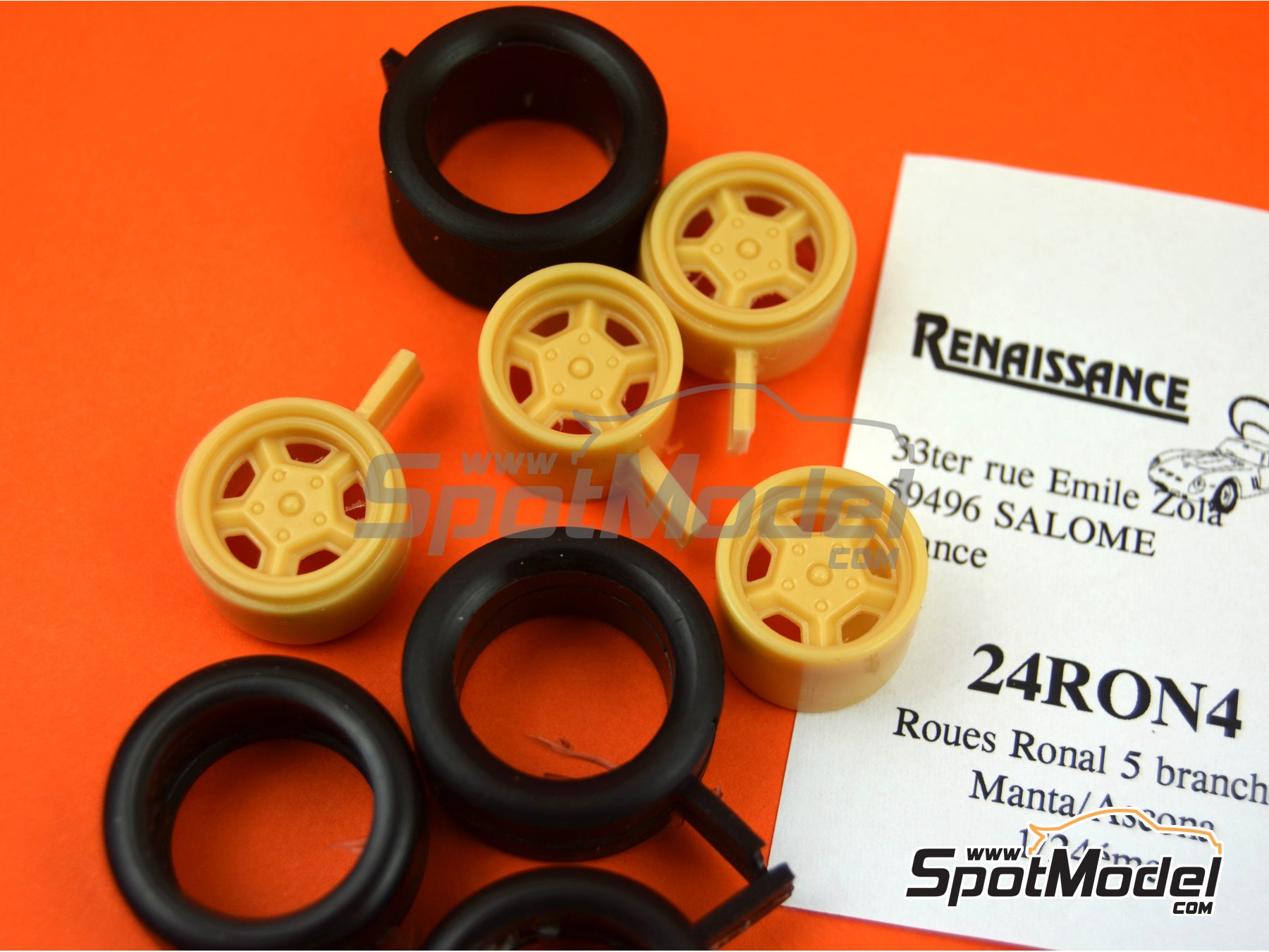 Image 3: Ronal with slicks | Rims and tyres set in 1/24 scale manufactured by Renaissance Models (ref.&nbsp;24RON4)
