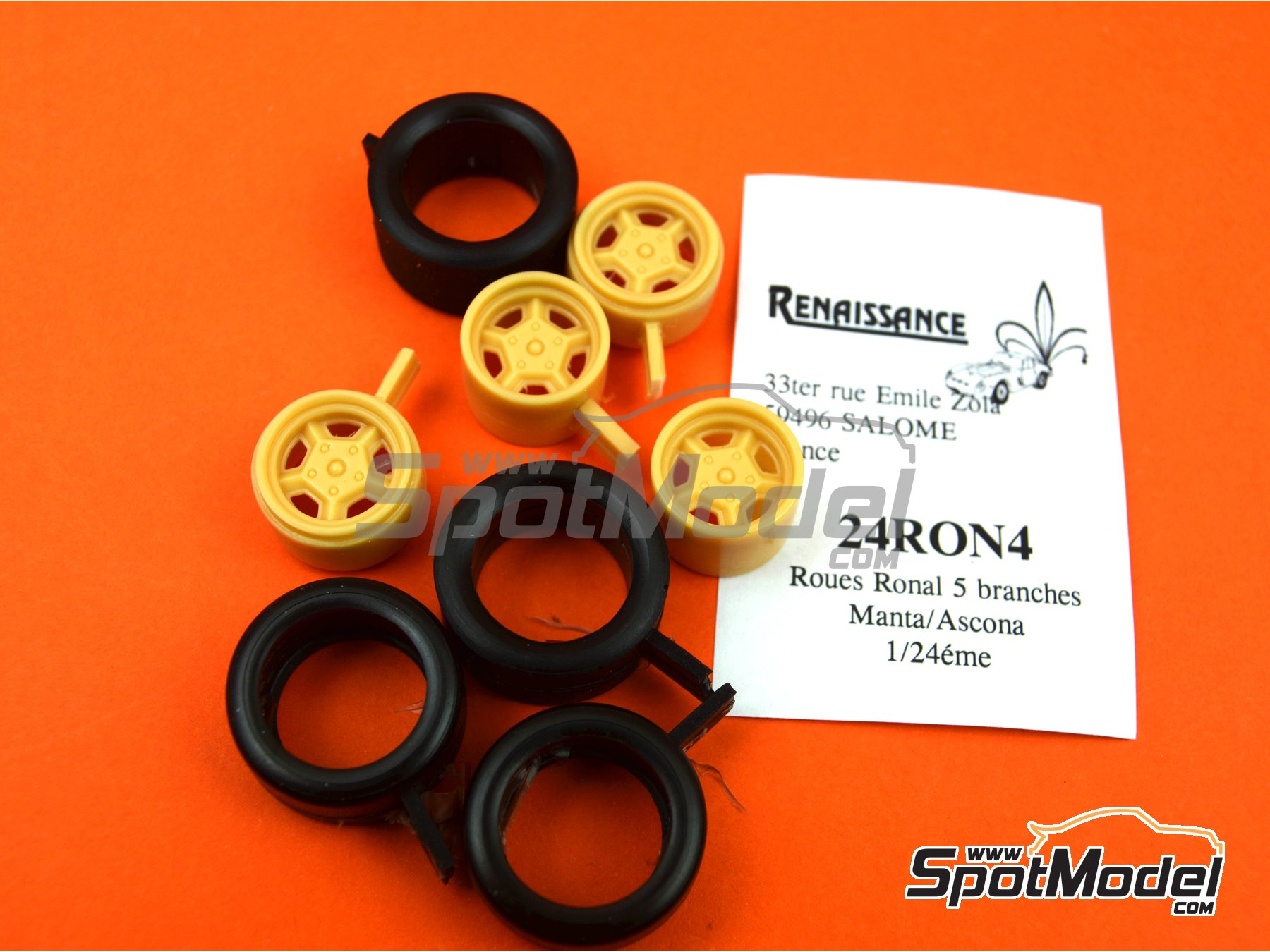 Image 5: Ronal with slicks | Rims and tyres set in 1/24 scale manufactured by Renaissance Models (ref.&nbsp;24RON4)