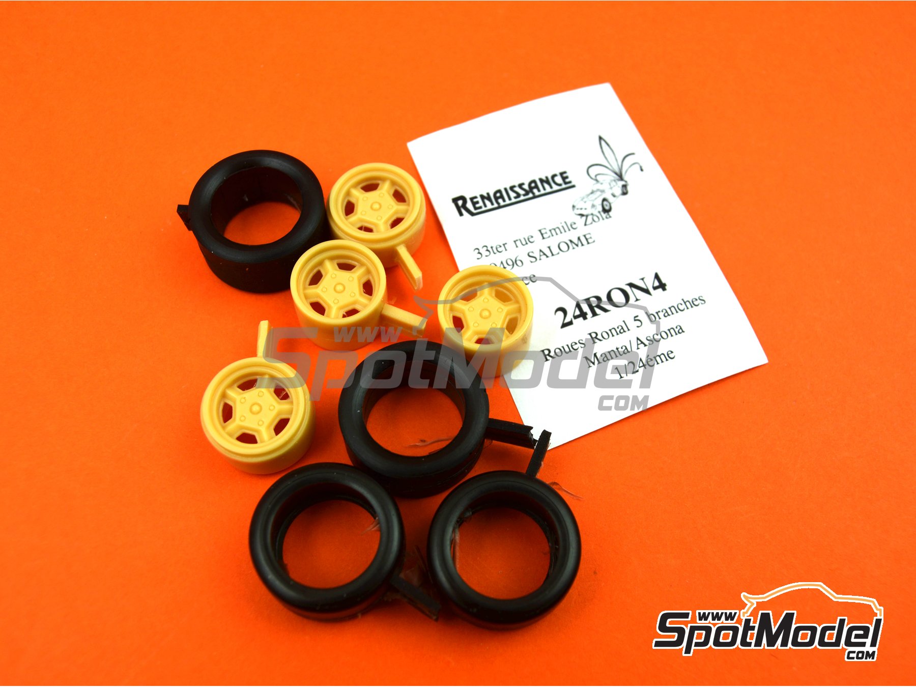 Image 6: Ronal with slicks | Rims and tyres set in 1/24 scale manufactured by Renaissance Models (ref.&nbsp;24RON4)