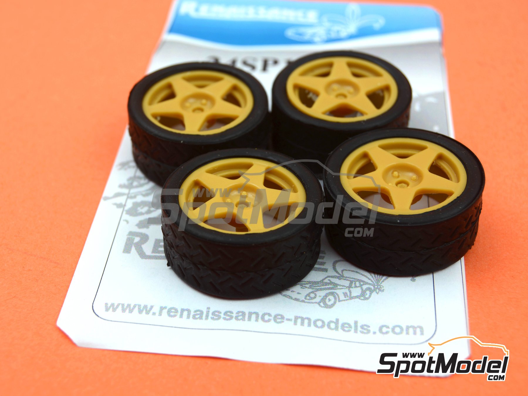 Image 6: Speedline SL2110 17 inches 5 spokes 4 nuts | Rims and tyres set in 1/24 scale manufactured by Renaissance Models (ref.&nbsp;24SP17-5III, also 24SP17-5-3)