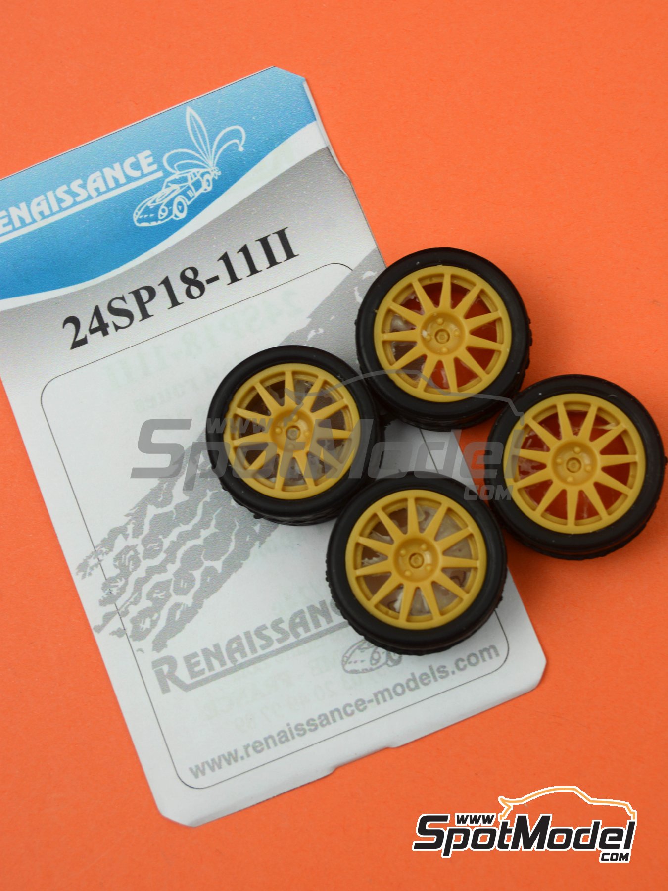 1/43rd scale 11 spoke alloy  wheels by K&R Replicas for cars with 16" wheel 