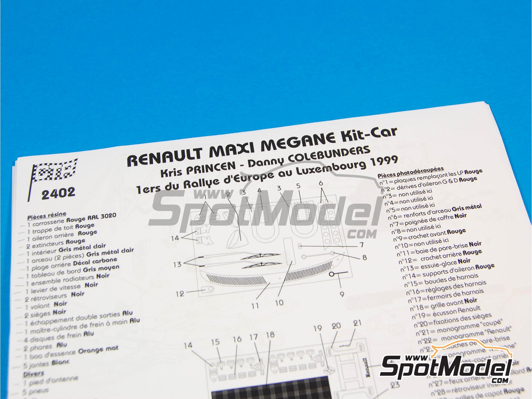 Décalcomanies 1/43 Renault Maxi Megane Kit Car Bastos - Rallye 1999 - Neuf RALLYE MINIATURE