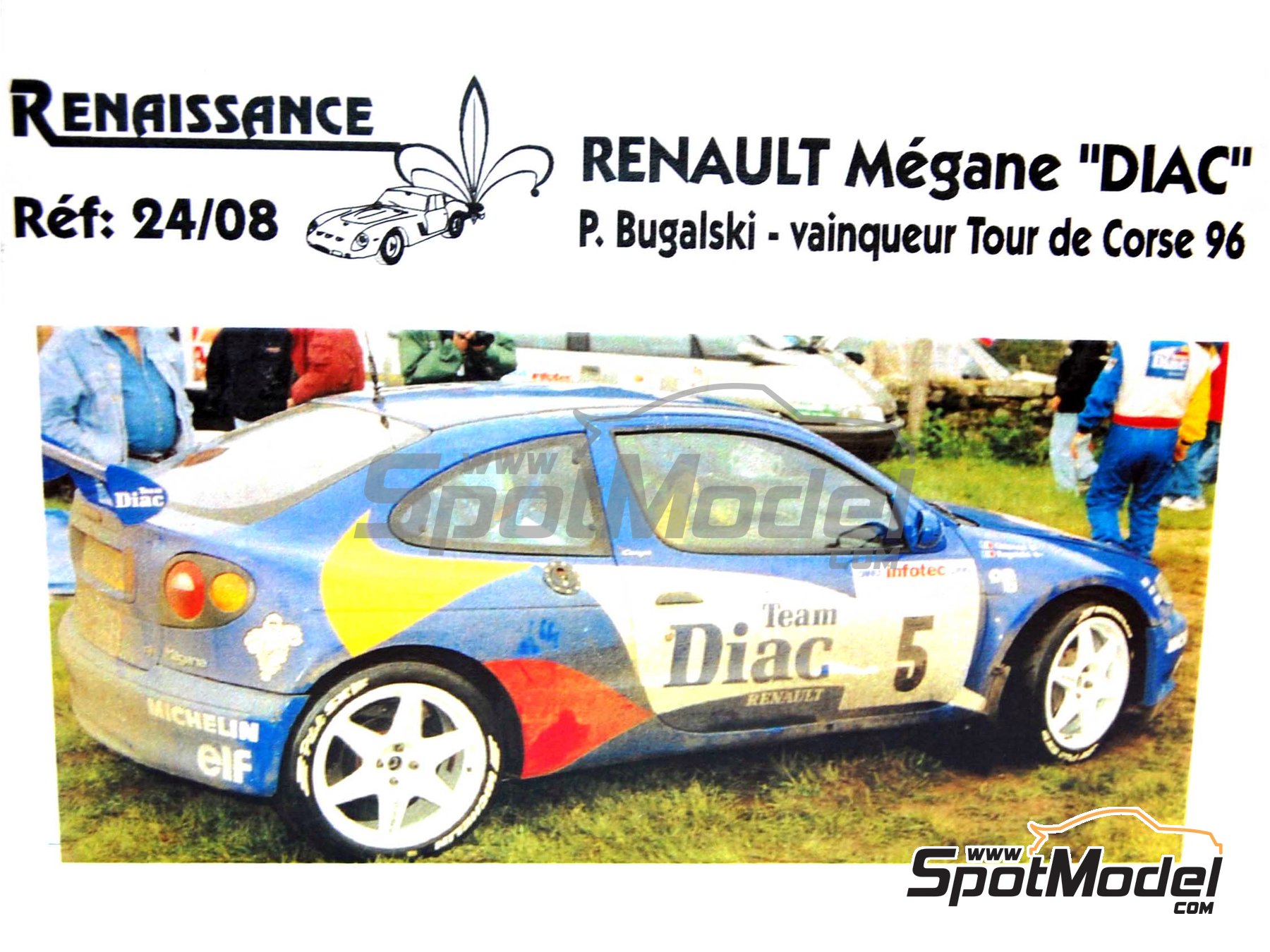 Renault Megane Maxi Bugalski, Ragnotti - Tour de Corse 1996 model do sklejania MF-Zone -KIT243