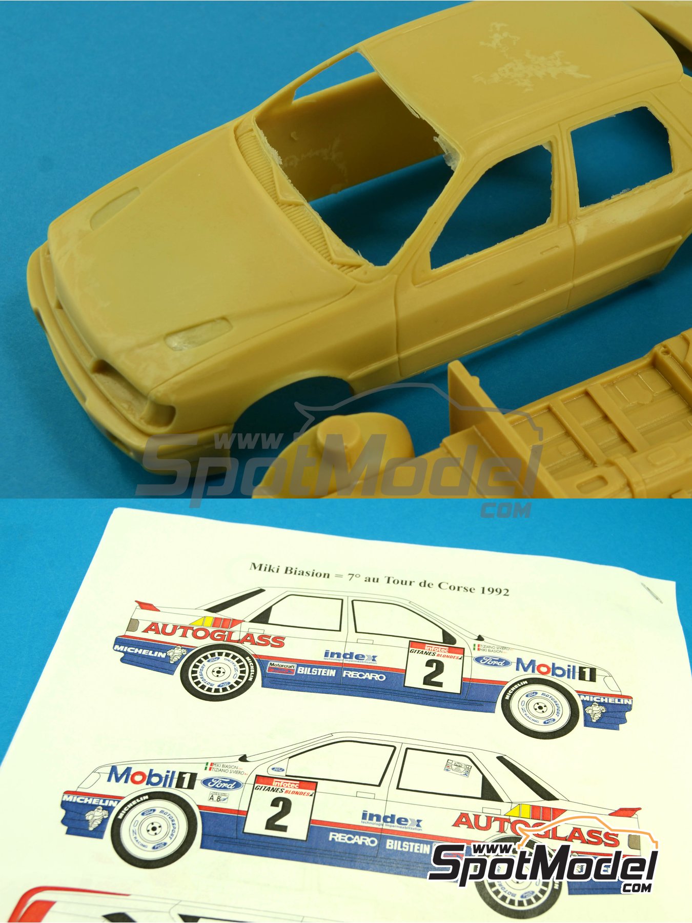 AutoArt SLOT CAR PART 13661-04 Front & Rear TIRES For FORD Sierra Cosworth 1/32 