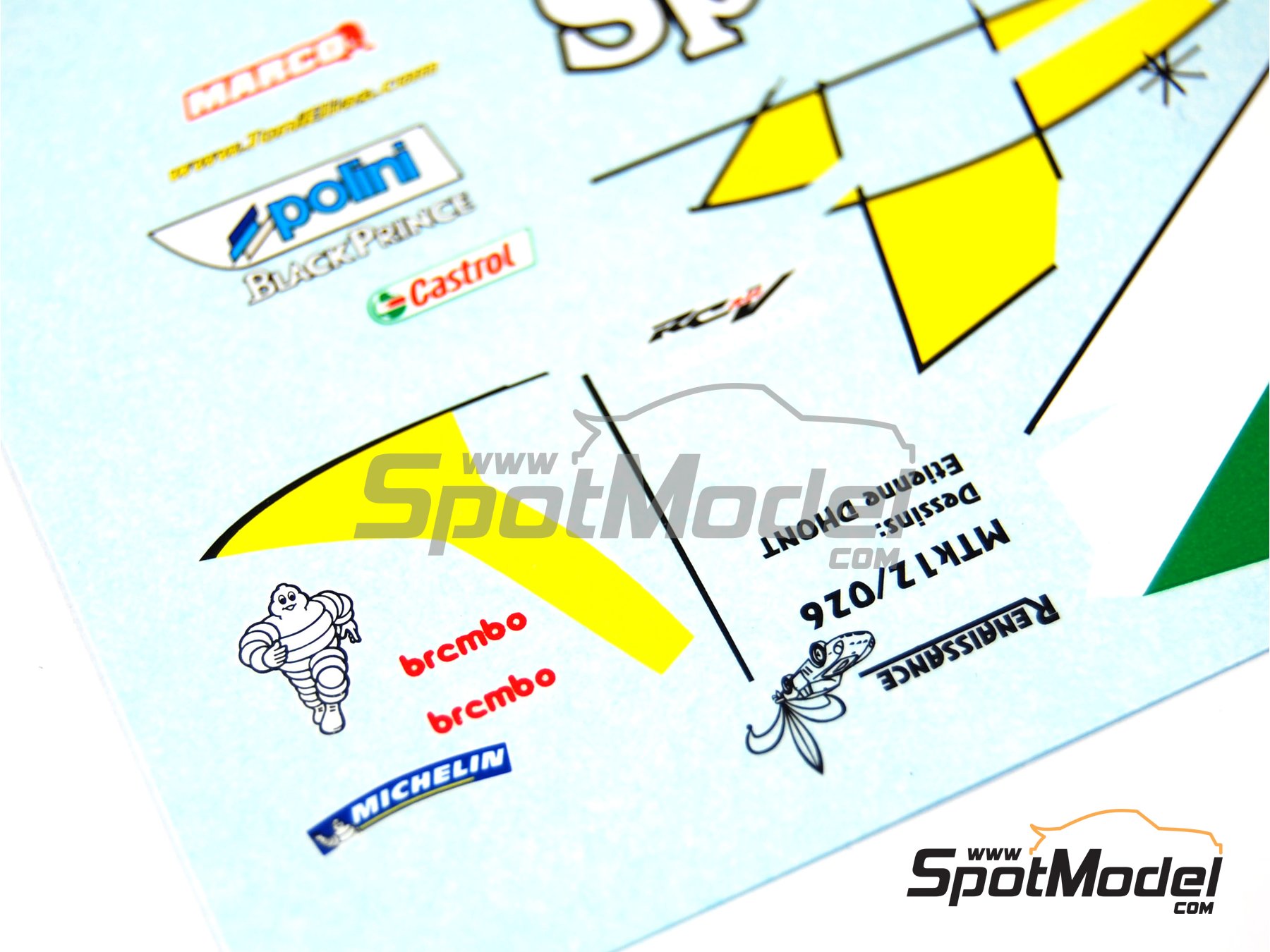 Image 7: Honda RC211V Equipo Gresini Racing patrocinado por Fortuna "Spain's number 1" - Campeonato del Mundo de Moto GP 2006 | Decoraci&oacute;n en escala&nbsp;1/12 fabricado por Renaissance Models (ref.&nbsp;MTK12-026, tambien MTK12/026)