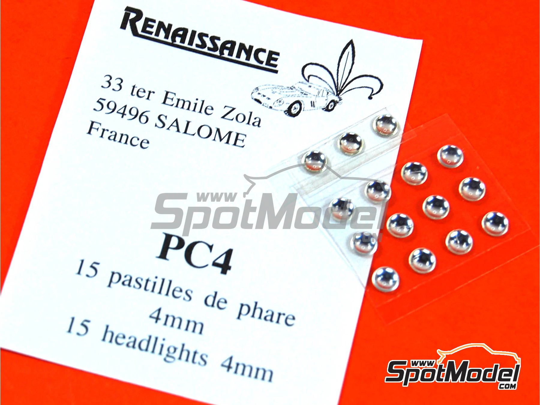 Image 1: Round lights 4 mm | Lights manufactured by Renaissance Models (ref.&nbsp;PC4)