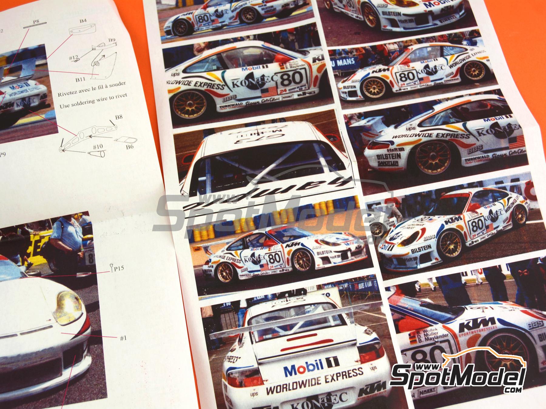 Image 5: Porsche 911 GT3 RS Equipo Champion Racing patrocinado por UPS Worldwide Express, Kontec - 24 Horas de Le Mans 1999 | Decoraci&oacute;n en escala&nbsp;1/24 fabricado por Renaissance Models (ref.&nbsp;TK24-040, tambien TK24/040)