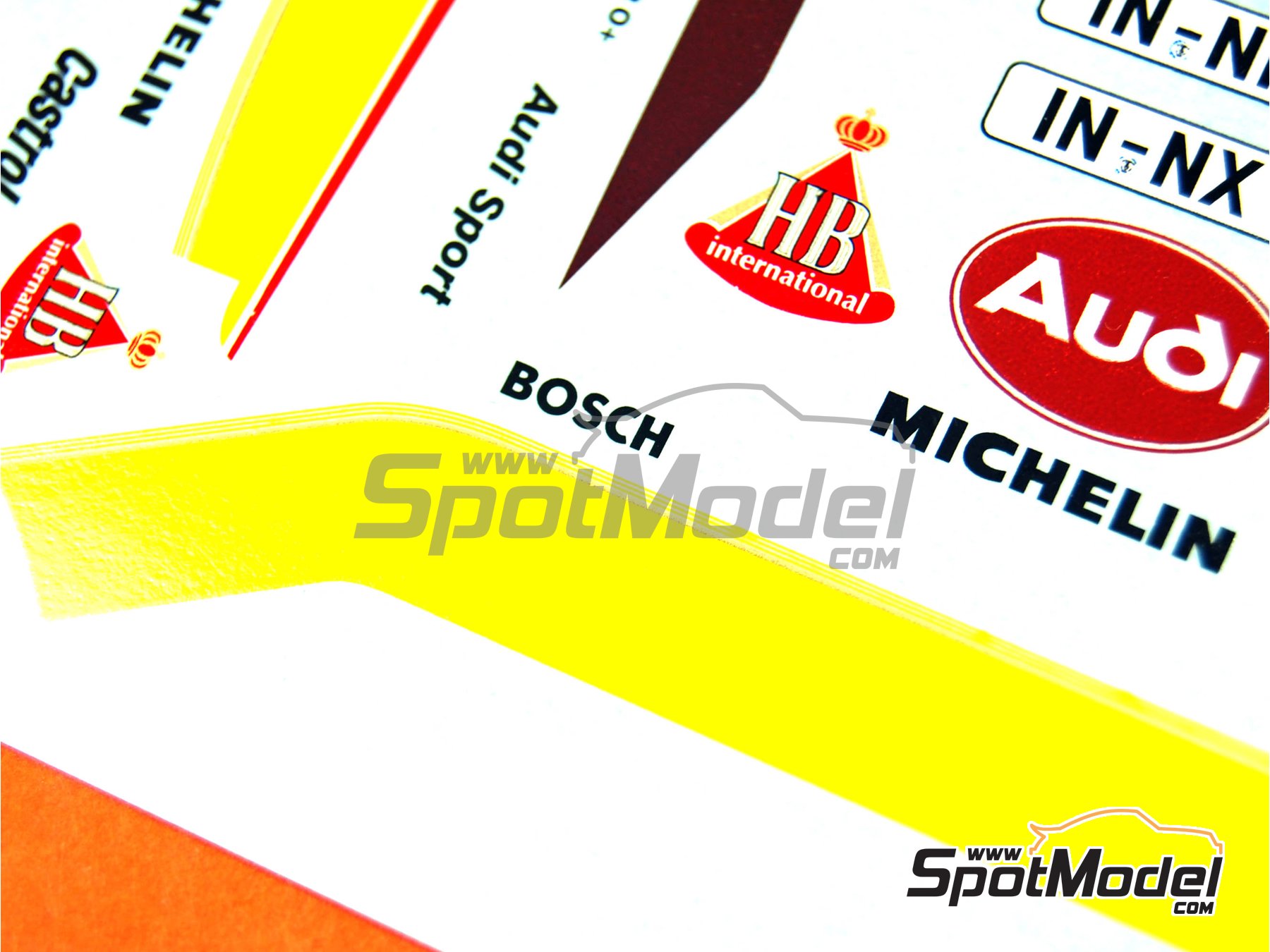 Image 14: Audi Quattro Grupo B Equipo Audi Team patrocinado por HB International - Rally de Monte Carlo - Rallye Automobile de Monte-Carlo 1984 | Decoración en escala 1/24 fabricado por Renaissance Models (ref. TK24-046DS, tambien TK24/046DS)