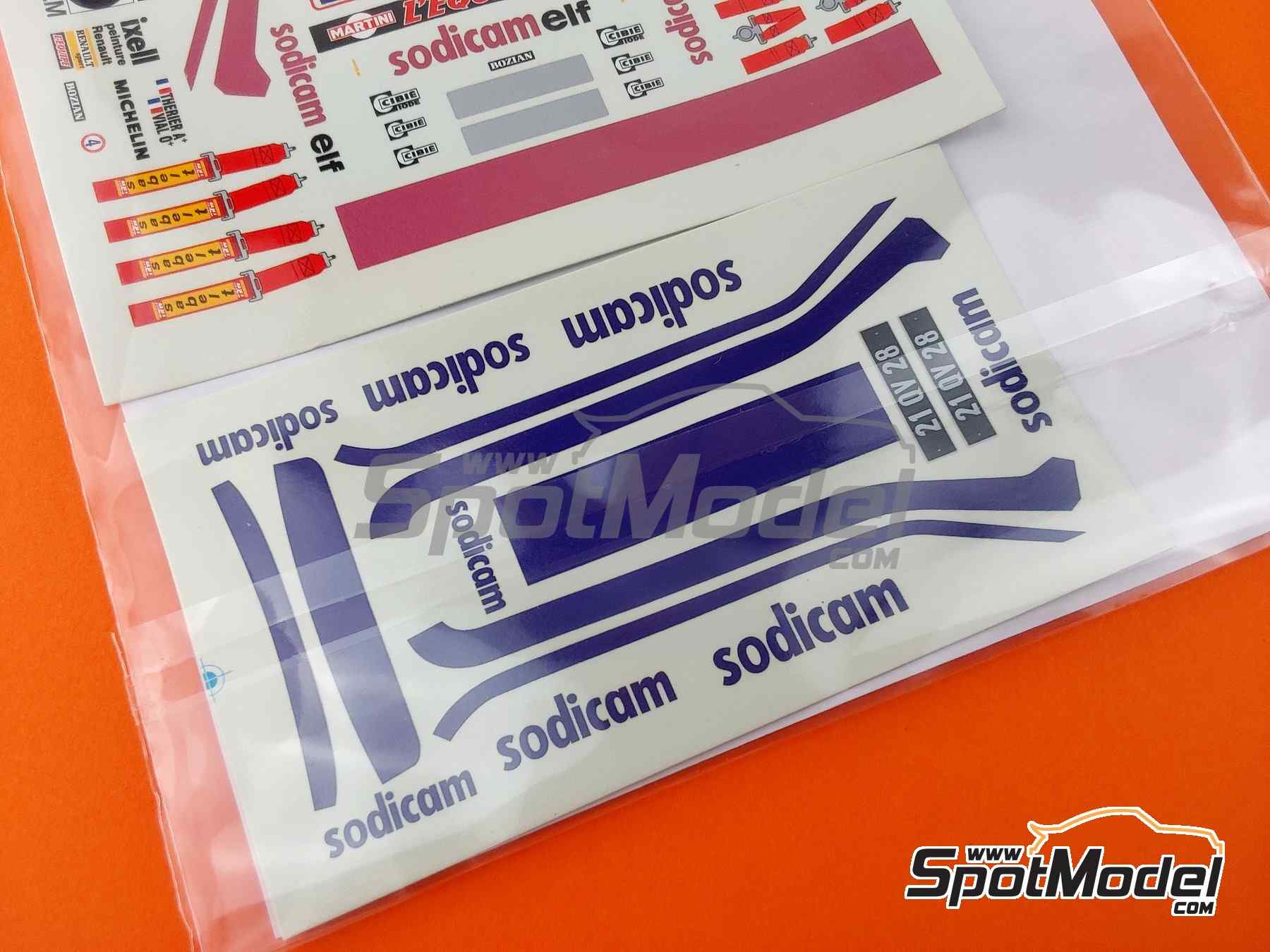 Image 4: Renault 5 Turbo patrocinado por Sodicam - Tour de France Automobile 1982 | Decoración en escala 1/24 fabricado por Renaissance Models (ref. TK24-062, tambien TK24/062)