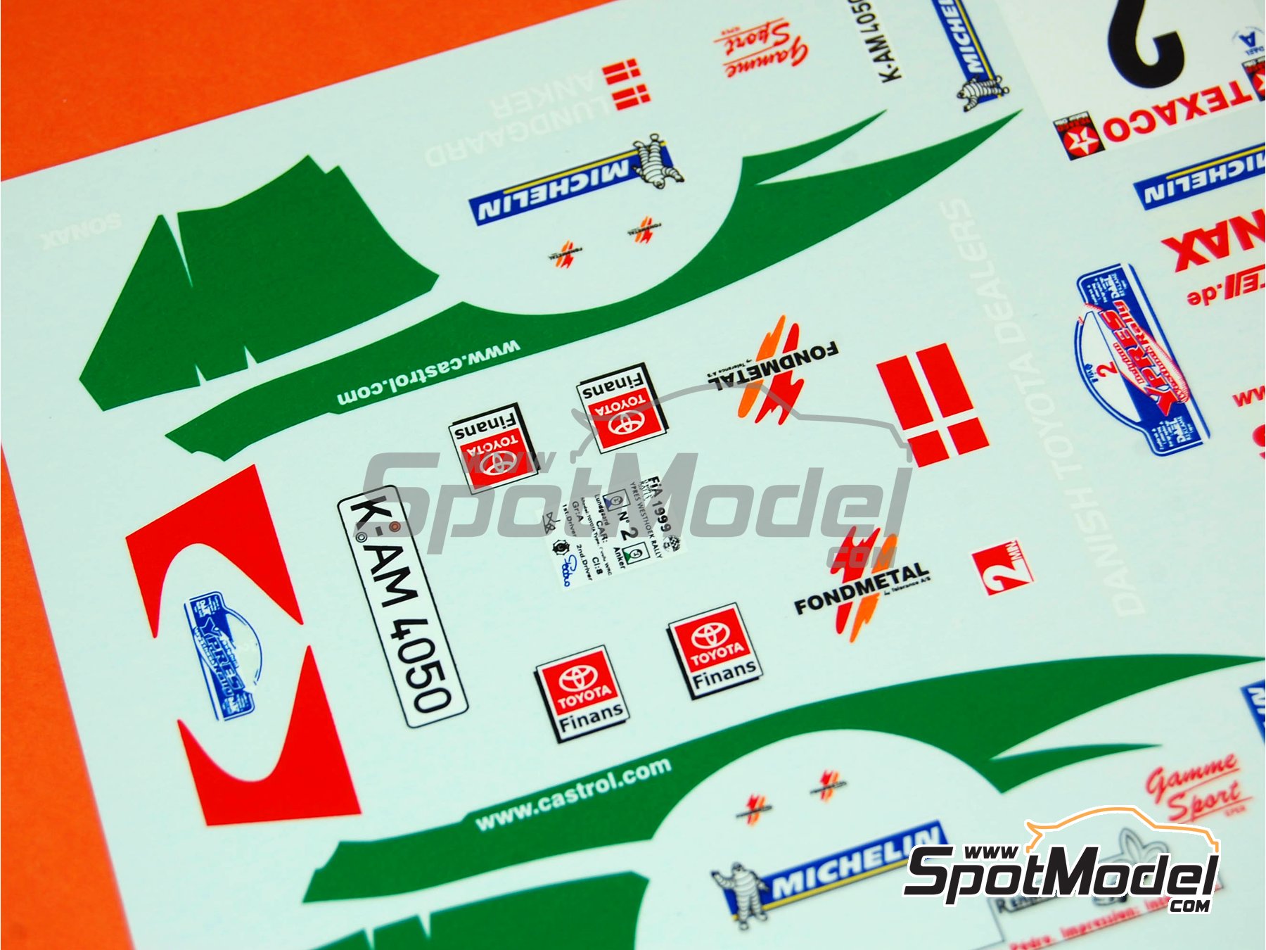 Image 6: Toyota Corolla WRC sponsored by Castrol - Ypres Rally 2000 | Marking / livery in 1/24 scale manufactured by Renaissance Models (ref.&nbsp;TK24-072, also TK24/072)