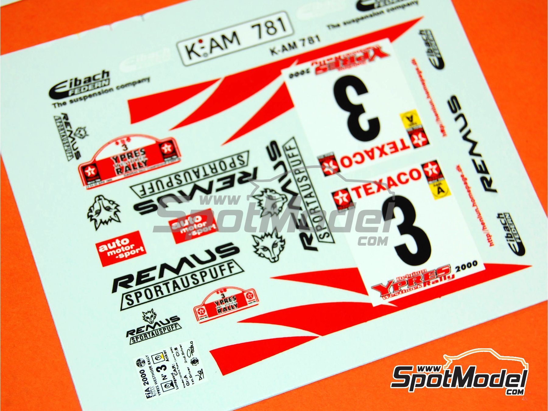 Image 8: Toyota Corolla WRC sponsored by Castrol - Ypres Rally 2000 | Marking / livery in 1/24 scale manufactured by Renaissance Models (ref.&nbsp;TK24-072, also TK24/072)