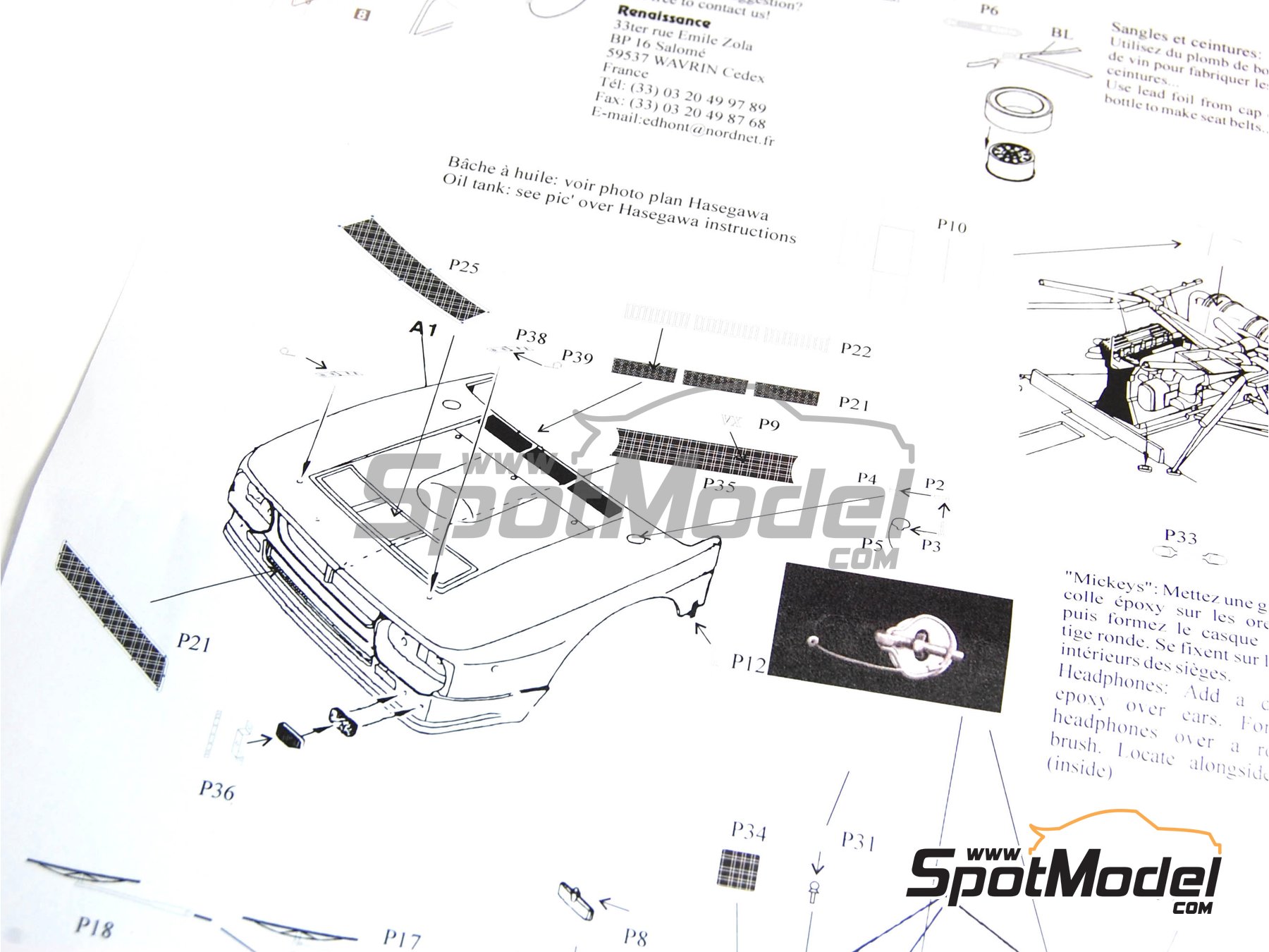 Image 2: Lancia 037 Rally | Set de mejora y detallado en escala&nbsp;1/24 fabricado por Renaissance Models (ref.&nbsp;TK24-087, tambien TK24/087)