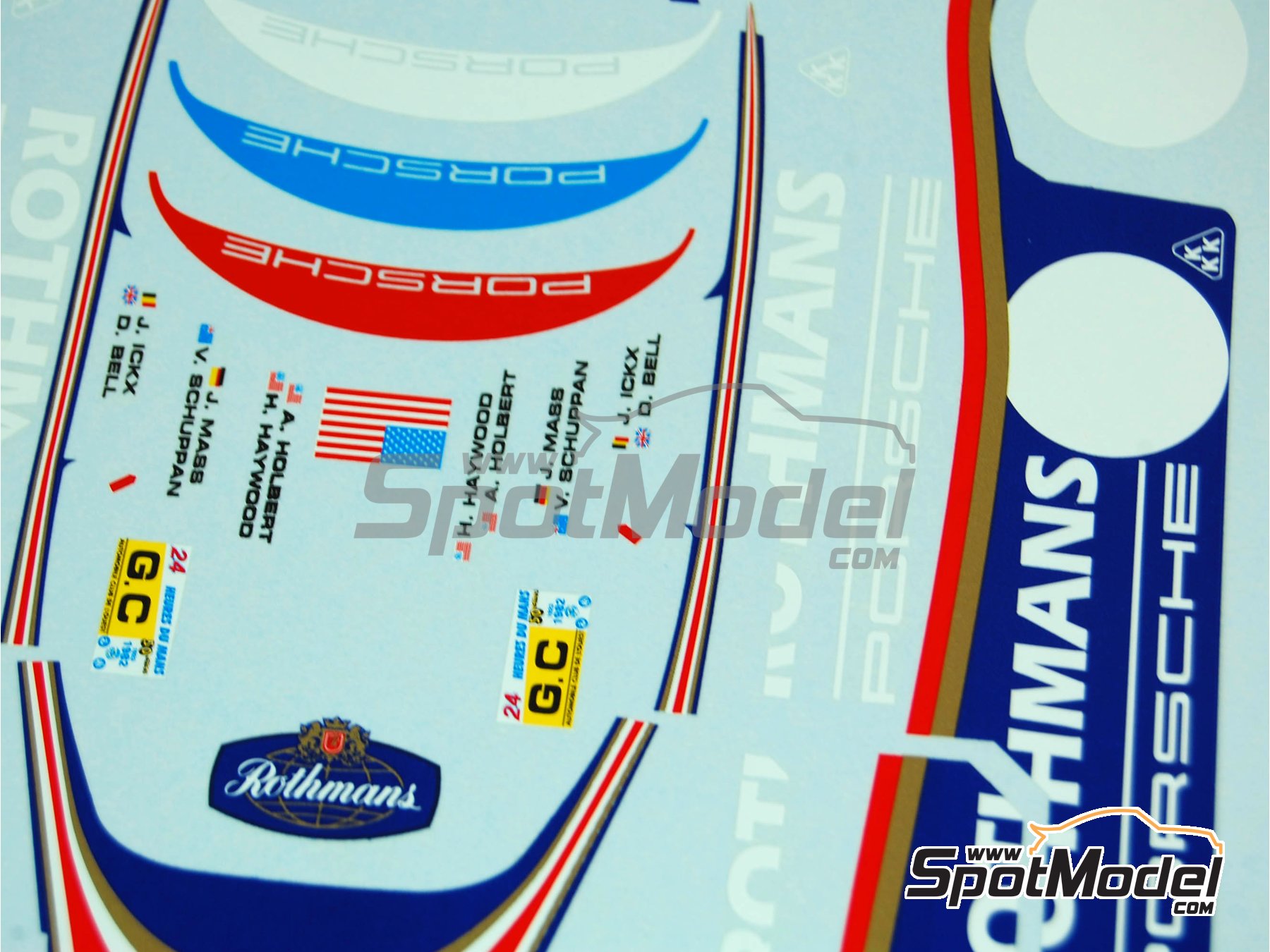 Image 5: Porsche 956 patrocinado por Rothmans - 24 Horas de Le Mans 1982 | Decoraci&oacute;n en escala&nbsp;1/24 fabricado por Renaissance Models (ref.&nbsp;TK24-088, tambien TK24/088)