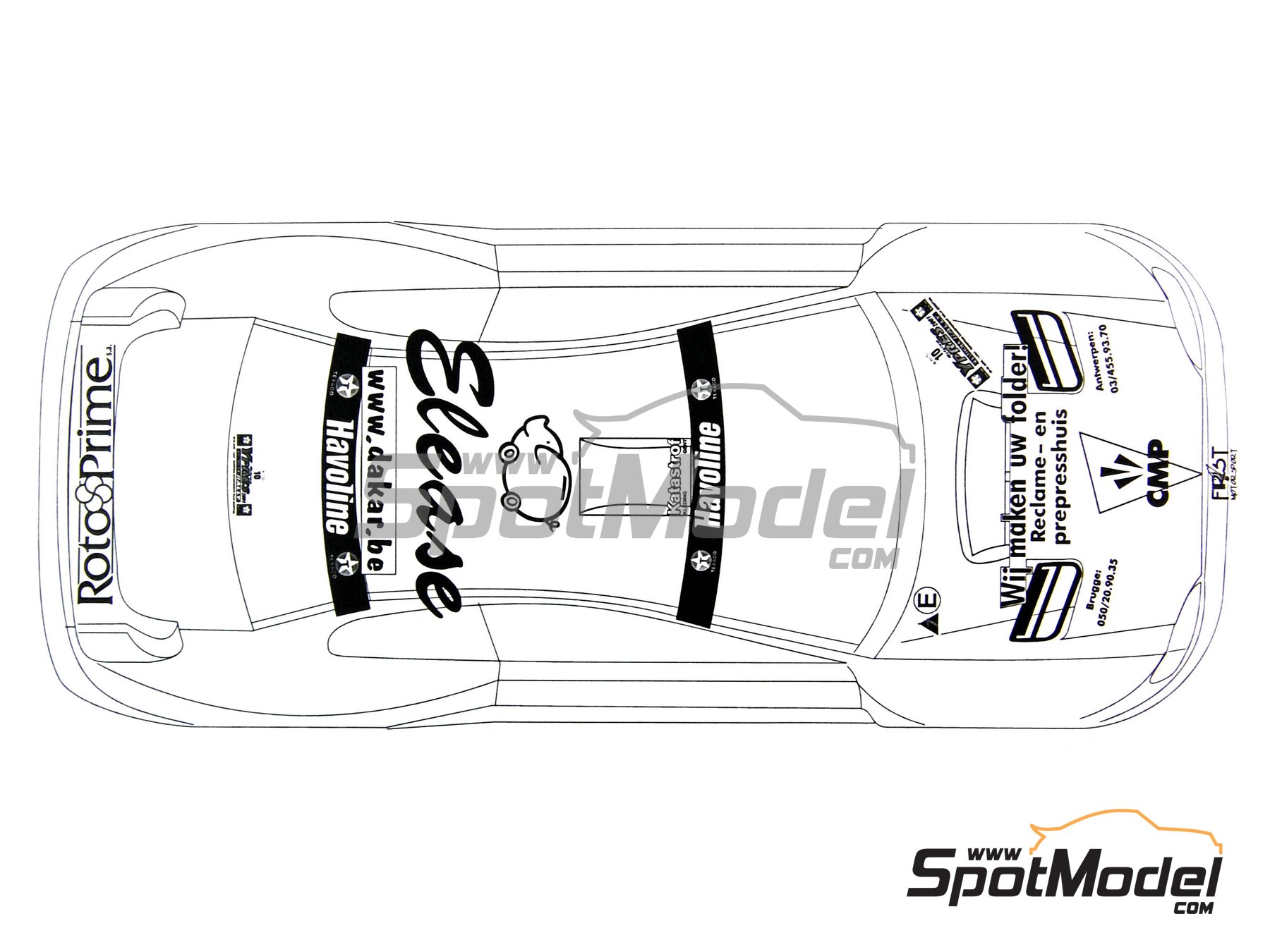 Image 7: Subaru Impreza WRC sponsored by Katastrof - Ypres Rally 2001 | Marking / livery in 1/24 scale manufactured by Renaissance Models (ref.&nbsp;TK24-098, also TK24/098)