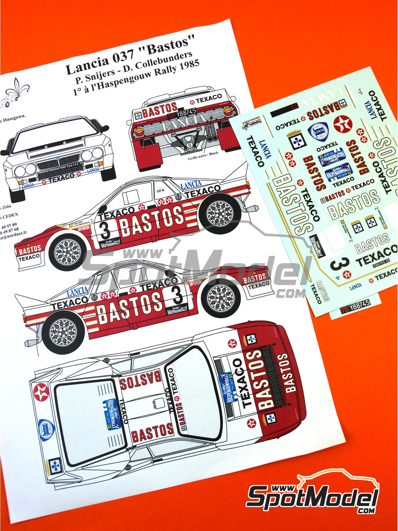 Hasegawa 20299 Lancia 037 Rally "1983 Sanremo Rally" 1/24 scale kit 