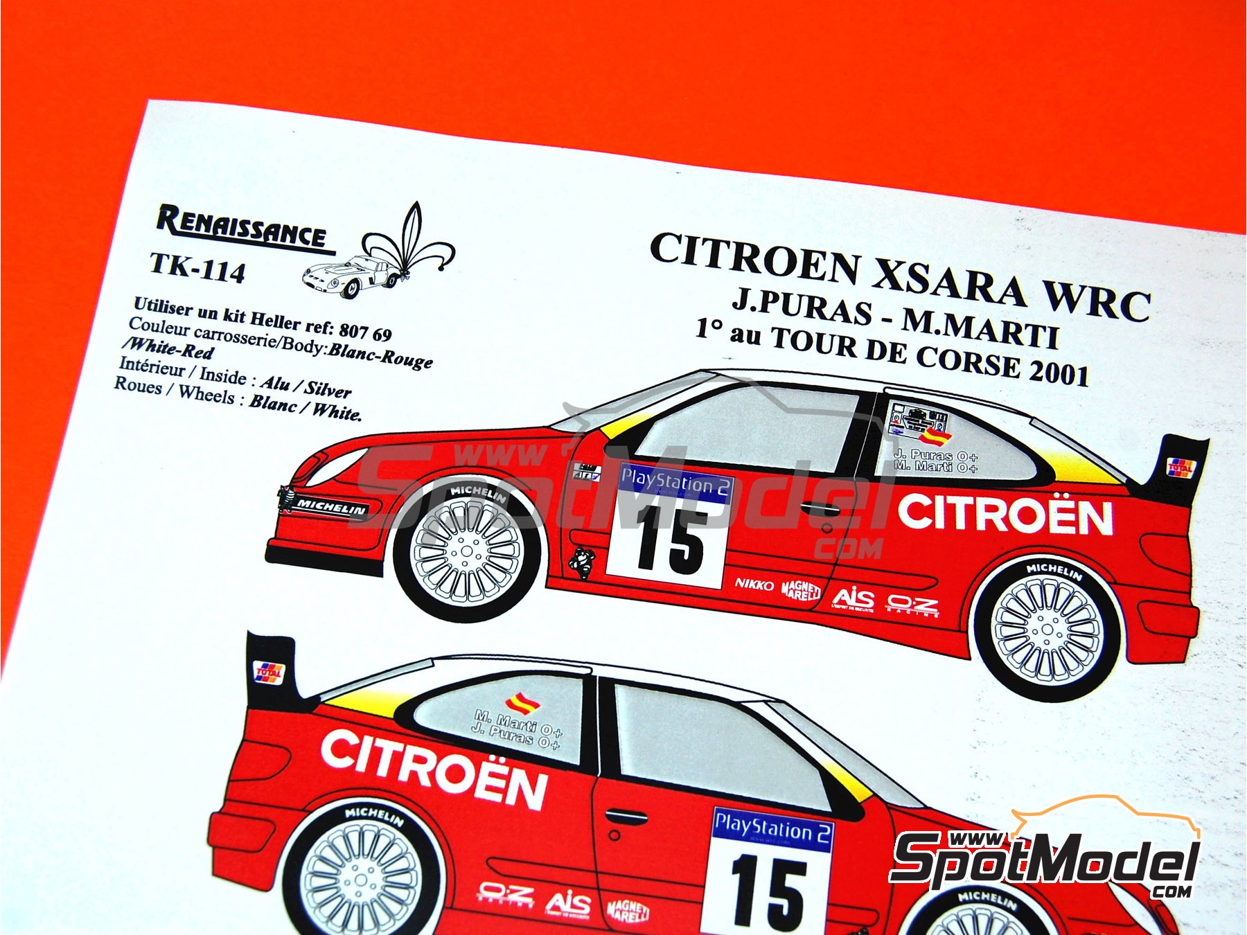 Ixo RAM040 1:43 Citroen Xsara T4 WRC #15 J.Puras Tour de