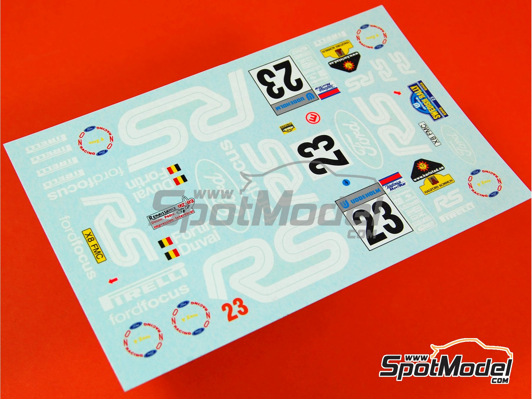 DECALS 1/18 REF 0492 FOCUS WRC DUVAL RALLYE CYPRE 2002