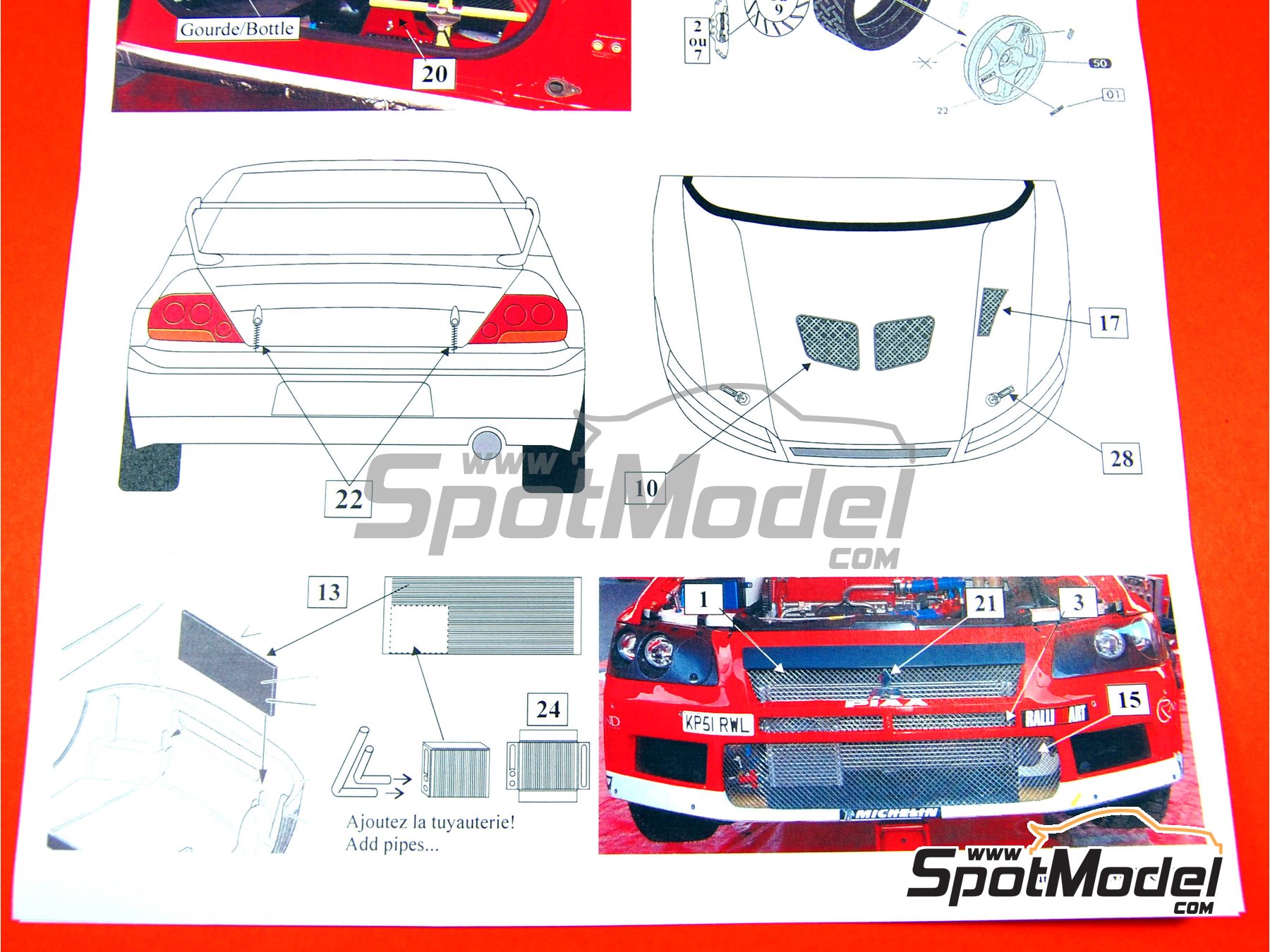 Kit Résine TRANSKIT 1/24 Mitsubishi Lancer Evolution Gr.N Evo 5-6 - MF-ZONE TK249