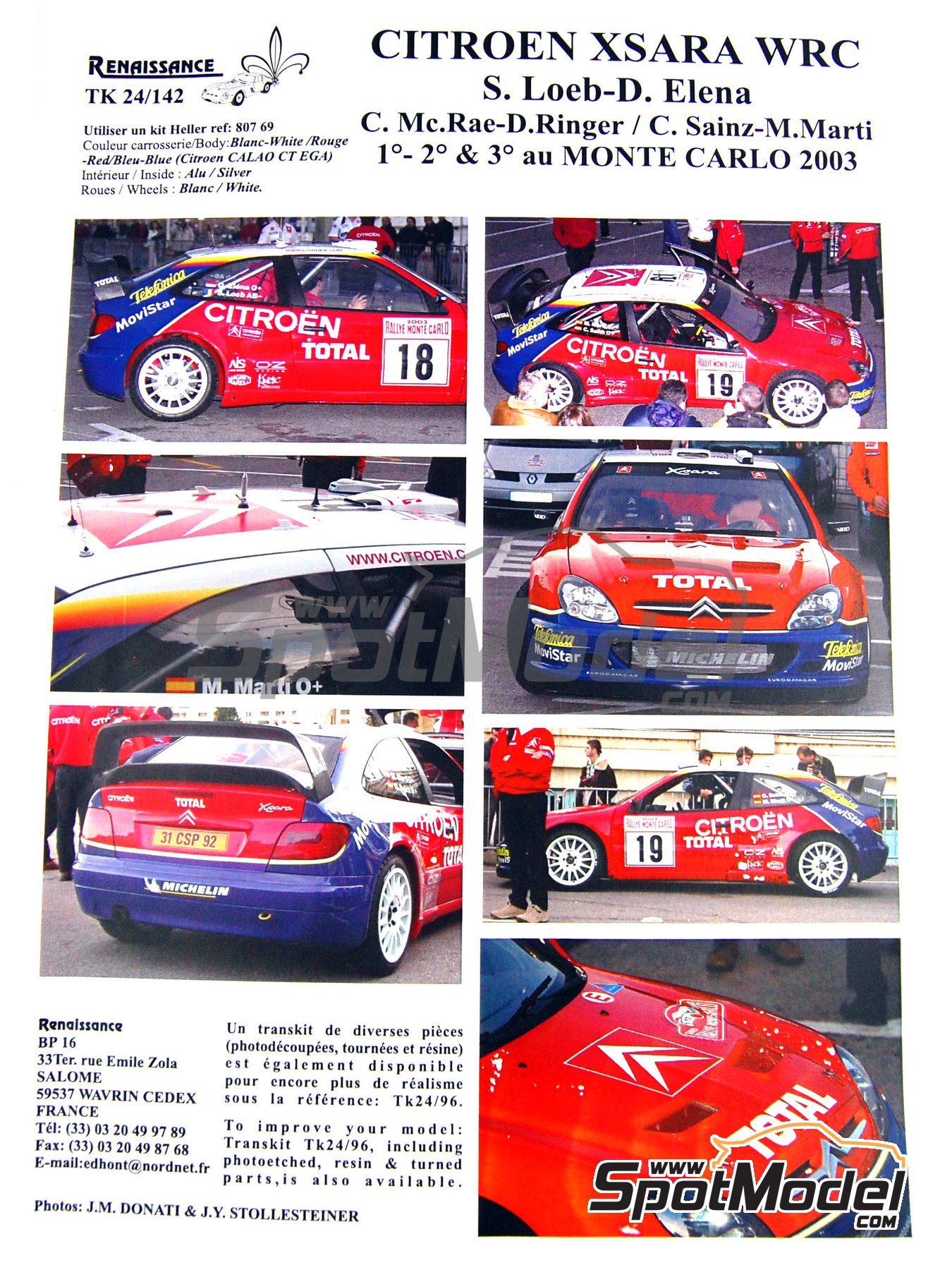 DECALS 1/32 REF 543 CITROEN XSARA WRC SAINZ RALLYE TURQUIE 2003 RALLY TURKISH 