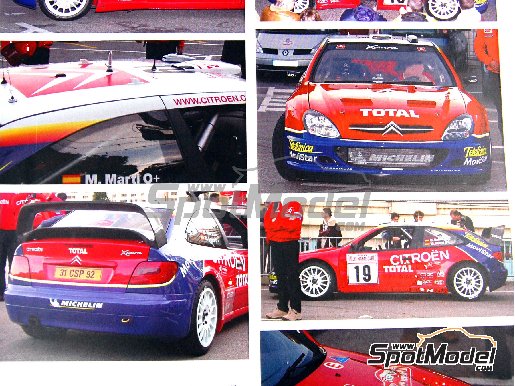 DECALS 1/18 REF 1023 CITROEN XSARA WRC SEBASTIEN LOEB RALLYE MONTE CARLO 2006 