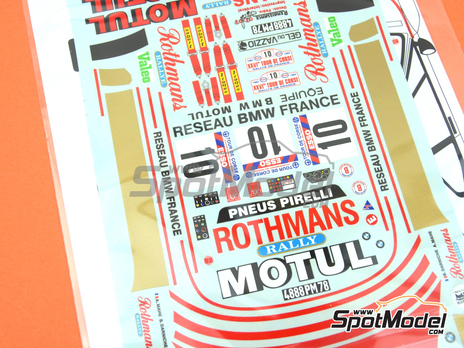 Image 5: BMW M1 Group B sponsored by Motul - Tour de Corse 1982 | Marking / livery in 1/24 scale manufactured by Renaissance Models (ref.&nbsp;TK24-152, also TK24/152)