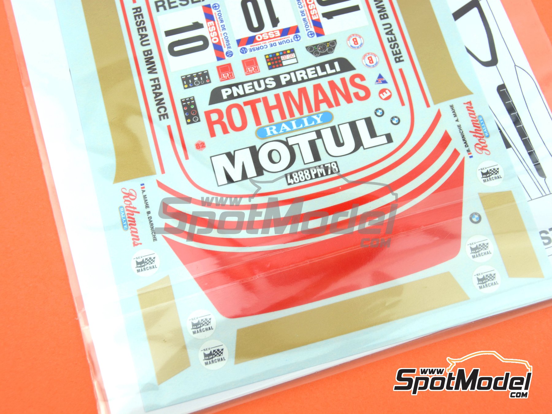 Image 6: BMW M1 Group B sponsored by Motul - Tour de Corse 1982 | Marking / livery in 1/24 scale manufactured by Renaissance Models (ref.&nbsp;TK24-152, also TK24/152)