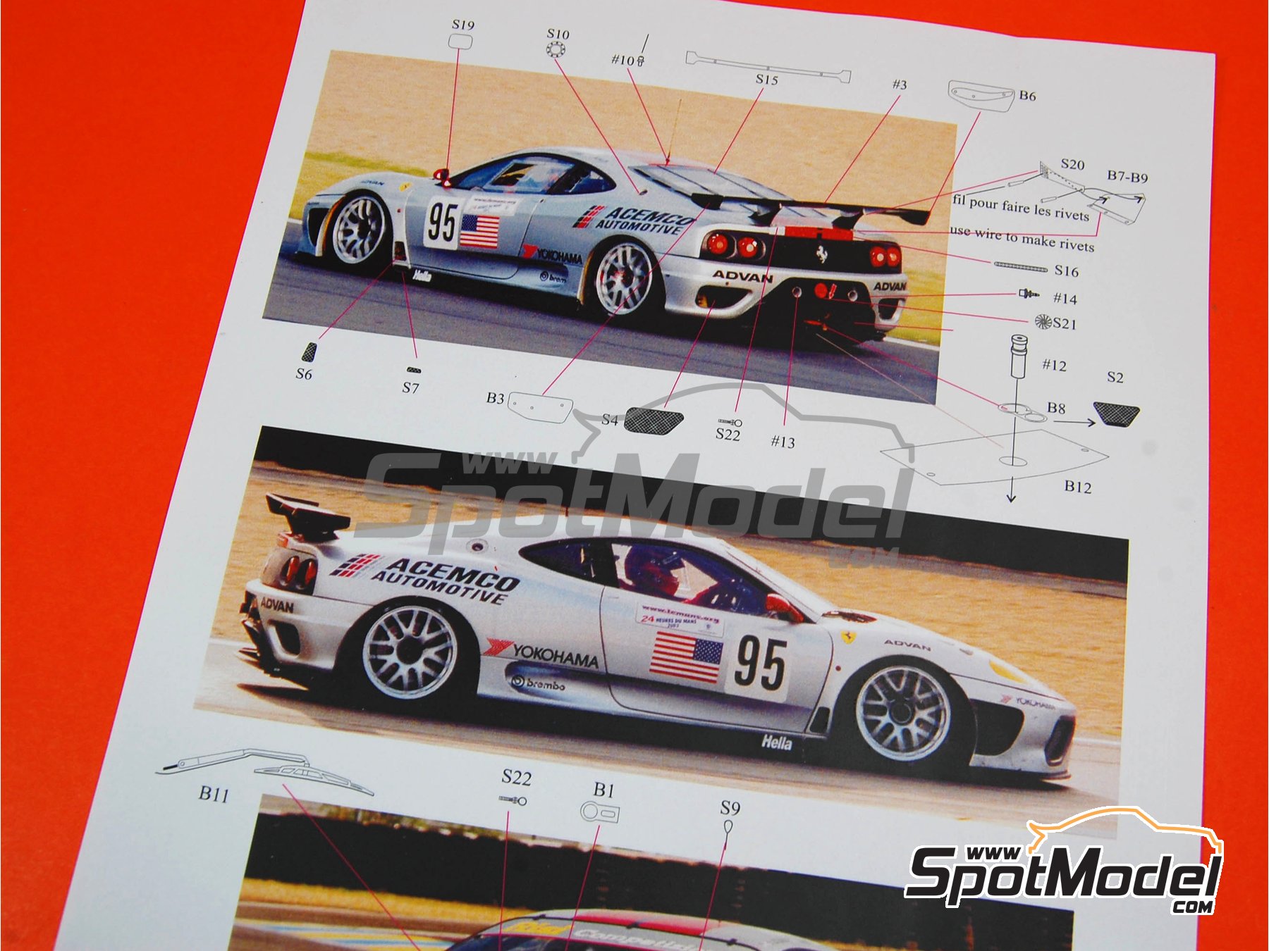 Image 4: Ferrari 360 Modena patrocinado por Risi - 24 Horas de Le Mans 2003 | Decoración en escala 1/24 fabricado por Renaissance Models (ref. TK24-162DS, tambien TK24/162DS)