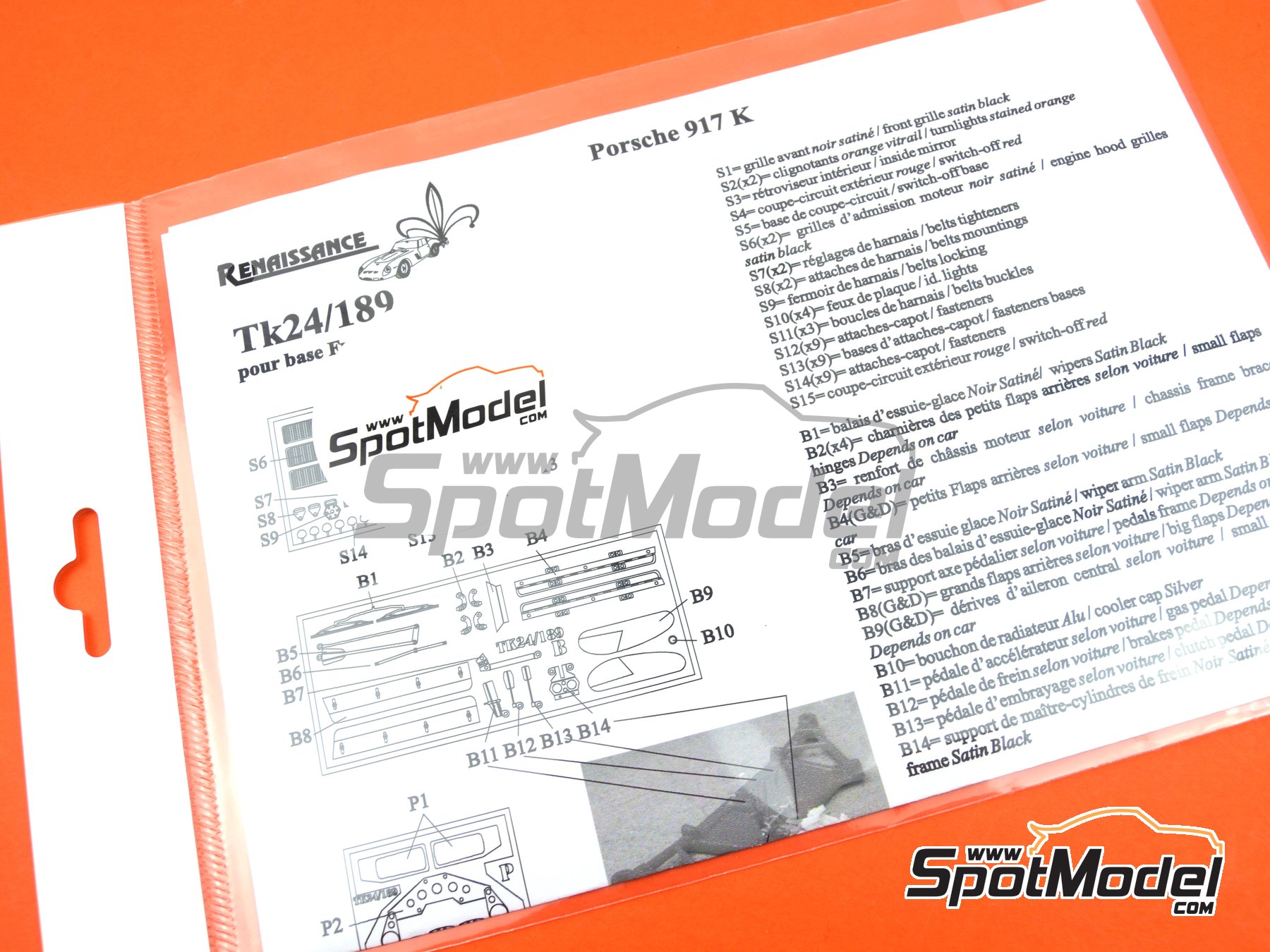 Image 7: Porsche 917K | Detail up set in 1/24 scale manufactured by Renaissance Models (ref.&nbsp;TK24-189, also TK24/189)