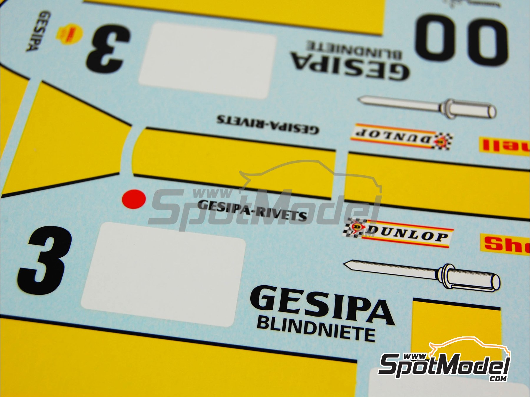 Image 2: Porsche 917K Equipo Gesipa - 1000 Kms de SPA Francorchamps, 1000 Kms de Paris Autodrome de Linas-Montlhéry 1970 | Decoración en escala 1/24 fabricado por Renaissance Models (ref. TK24-191, tambien TK24/191)