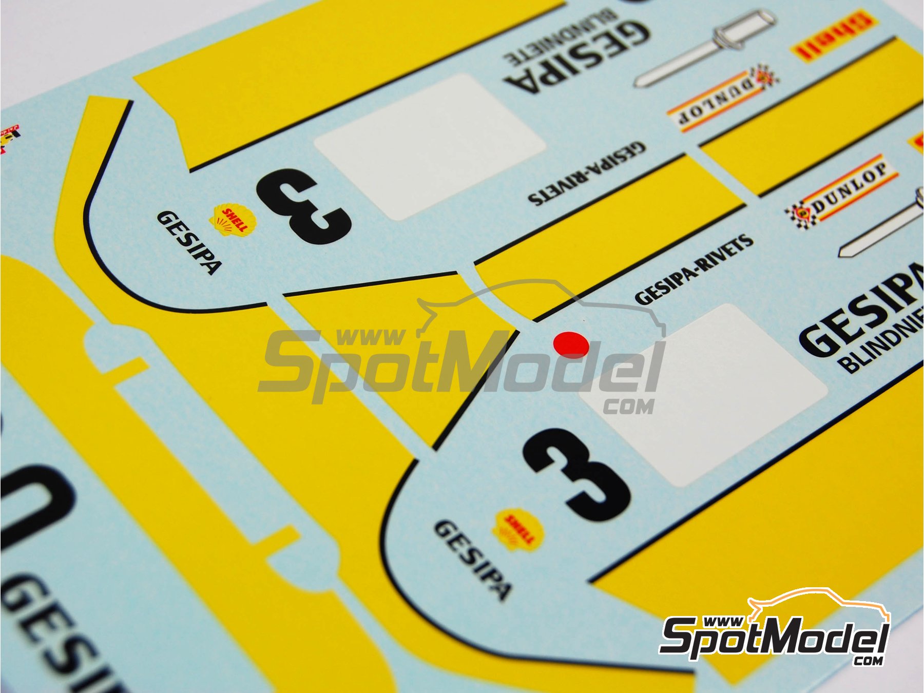 Image 3: Porsche 917K Equipo Gesipa - 1000 Kms de SPA Francorchamps, 1000 Kms de Paris Autodrome de Linas-Montlhéry 1970 | Decoración en escala 1/24 fabricado por Renaissance Models (ref. TK24-191, tambien TK24/191)