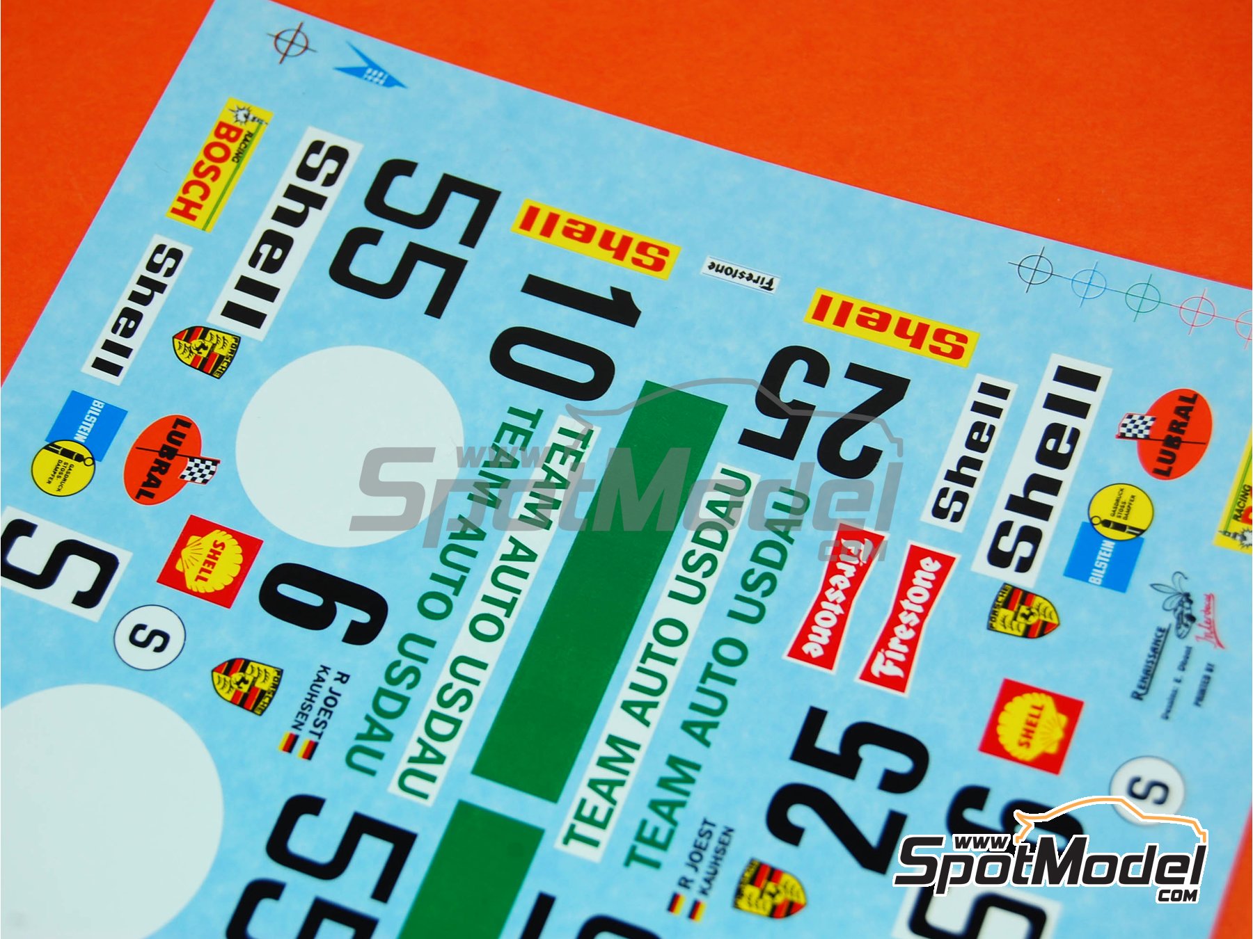 Image 6: Porsche 917K Usdau Brands Team - N&uuml;rburgring 1000 Kilometres 1971 | Marking / livery in 1/24 scale manufactured by Renaissance Models (ref.&nbsp;TK24-192, also TK24/192)