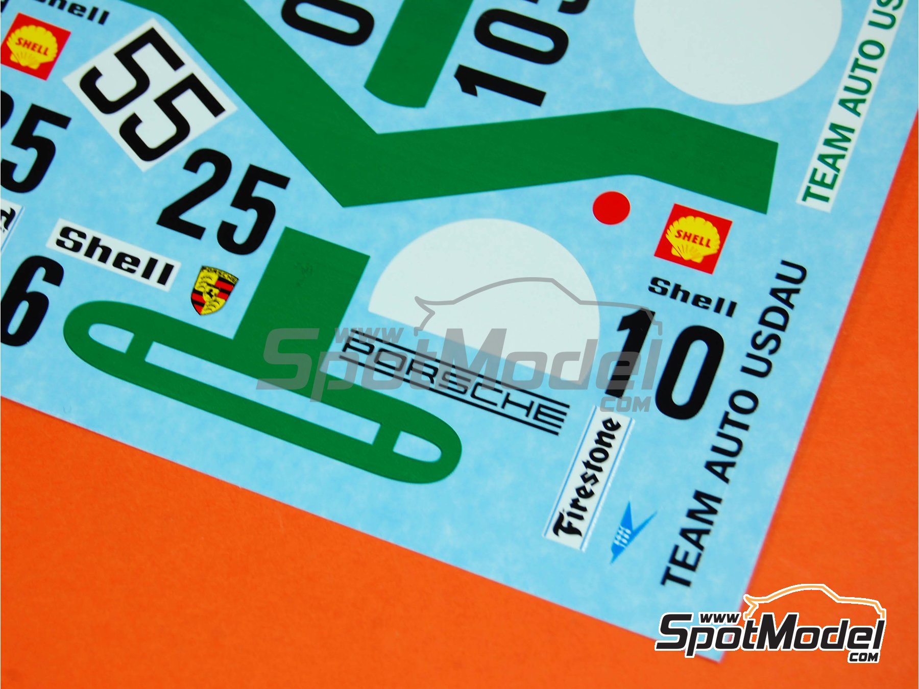 Image 9: Porsche 917K Usdau Brands Team - N&uuml;rburgring 1000 Kilometres 1971 | Marking / livery in 1/24 scale manufactured by Renaissance Models (ref.&nbsp;TK24-192, also TK24/192)
